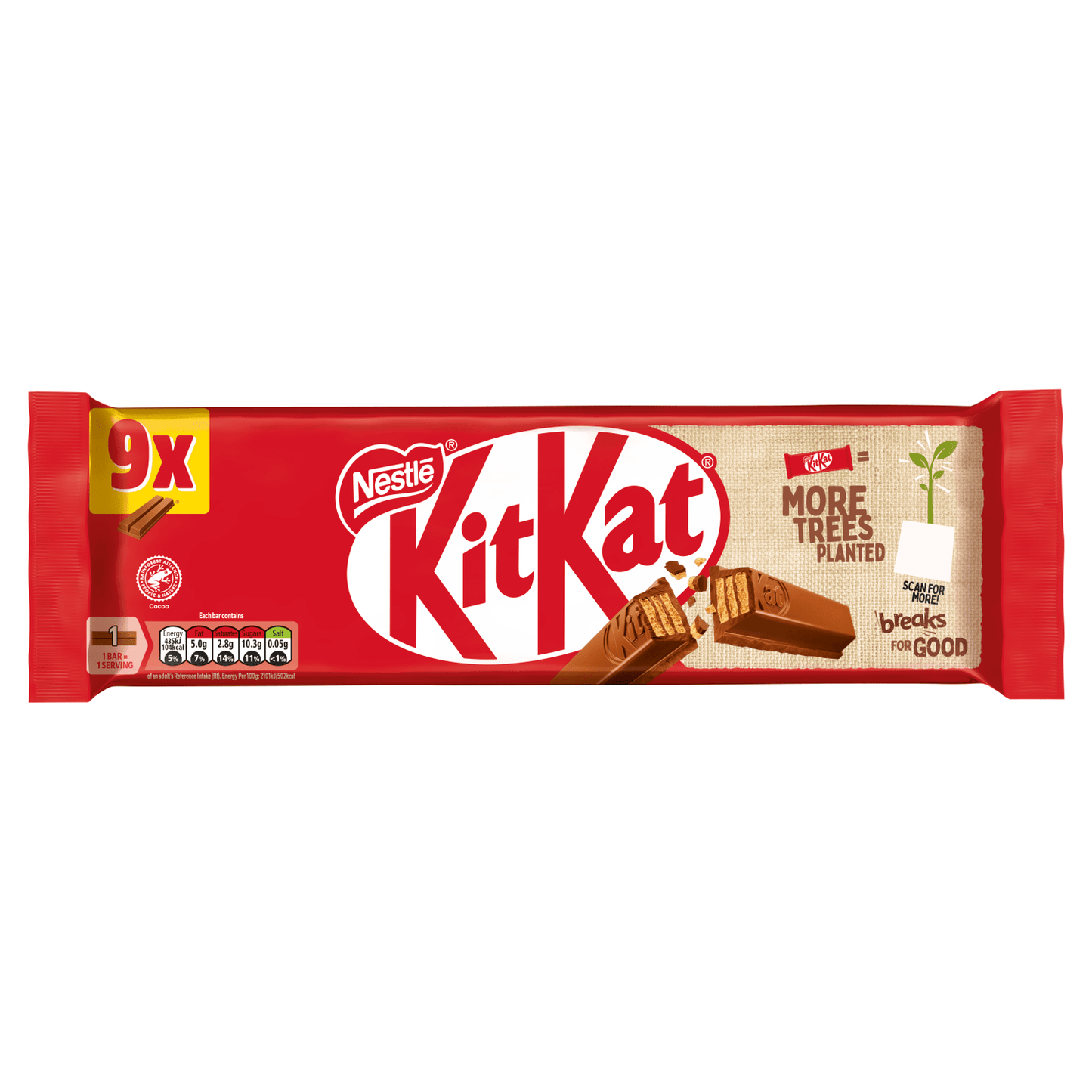 KitKat 2 Finger Original 9 x 20.7g (186.3g) - UK Food & Drink - 7613036099400