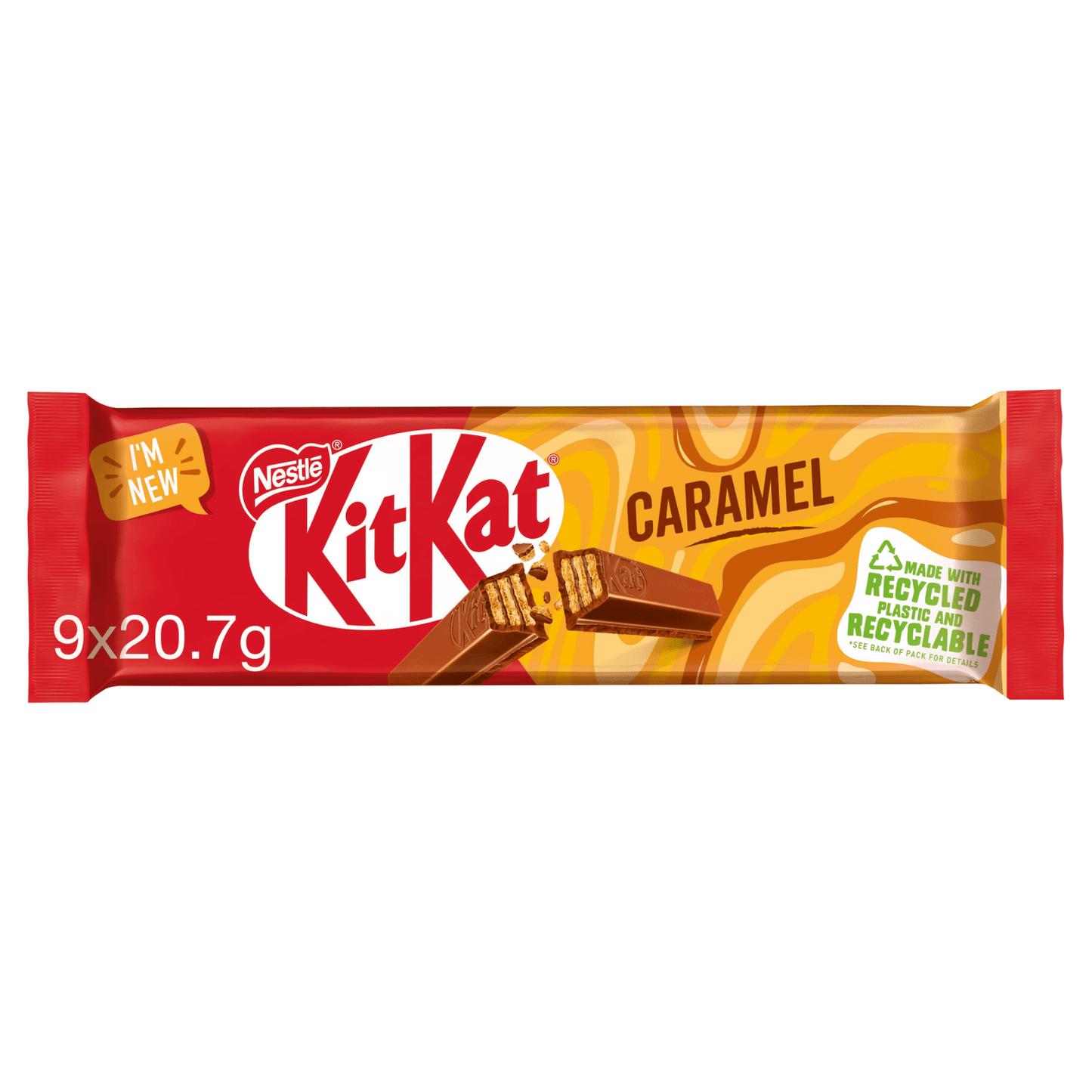 KitKat Caramel 9 x 20.7g (186.3g) - UK Food & Drink - 8445290526298