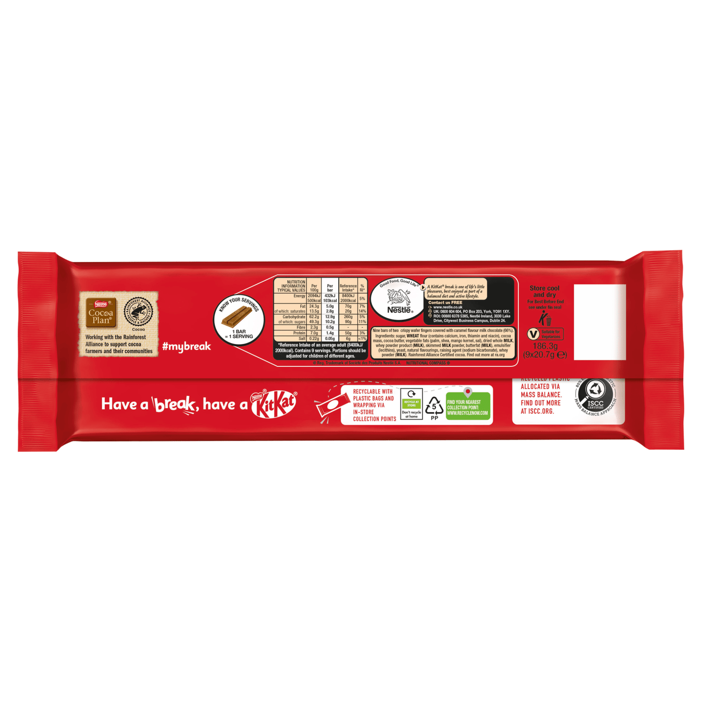 KitKat Caramel 9 x 20.7g (186.3g) - UK Food & Drink - 8445290526298