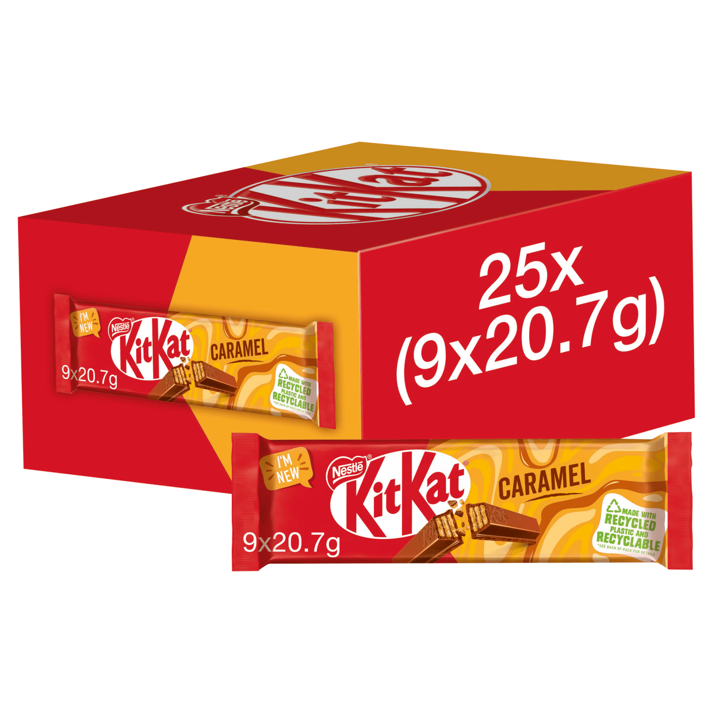 KitKat Caramel 9 x 20.7g (186.3g) - UK Food & Drink - 8445290526298