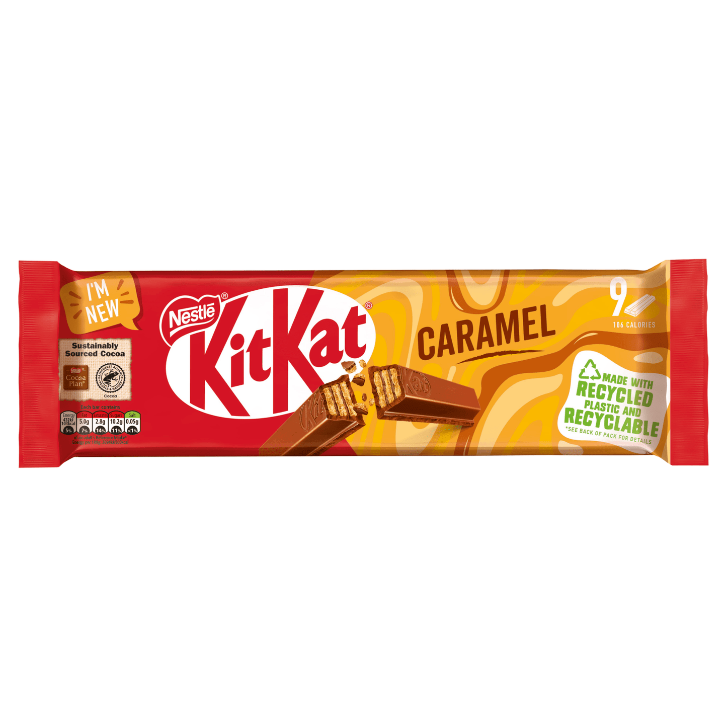 KitKat Caramel 9 x 20.7g (186.3g) - UK Food & Drink - 8445290526298