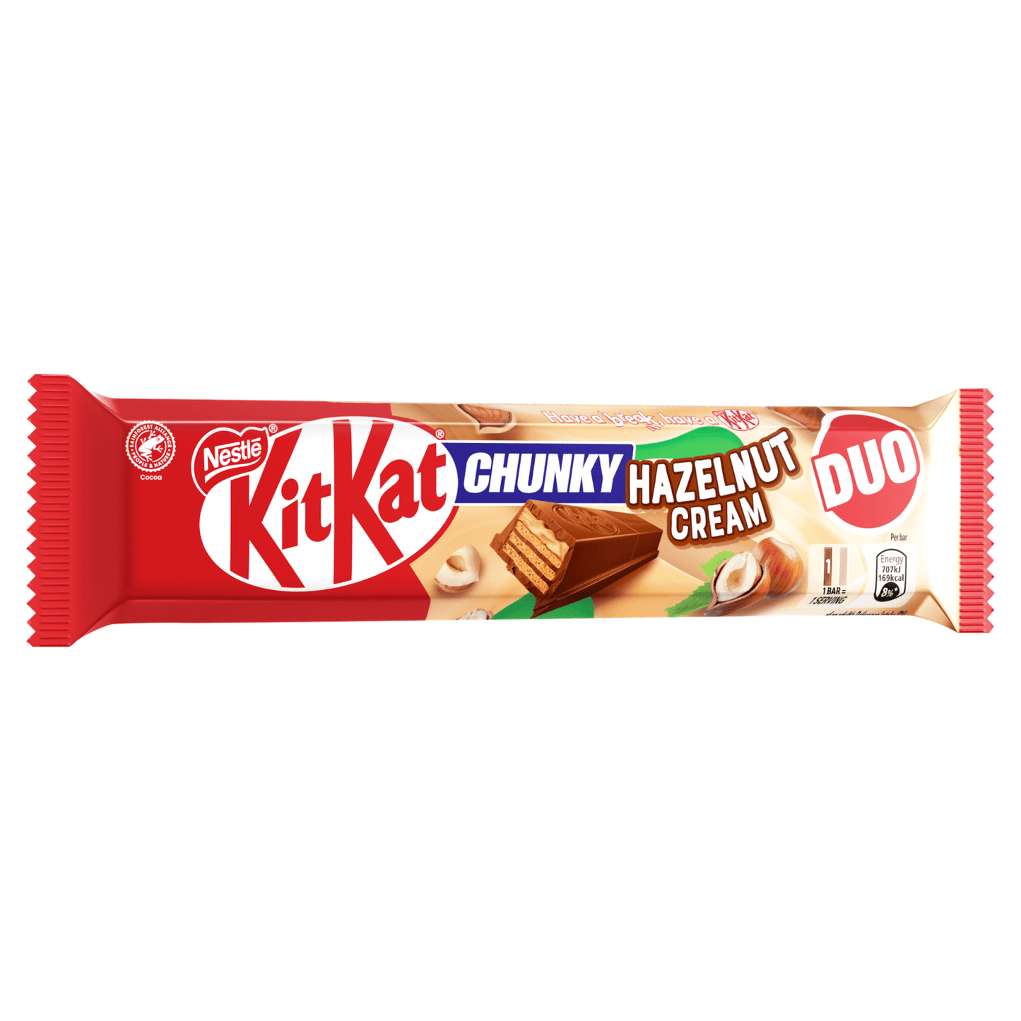 Kitkat Chunky Hazelnut Cream Duo 68g - UK Food & Drink - 3800020441749