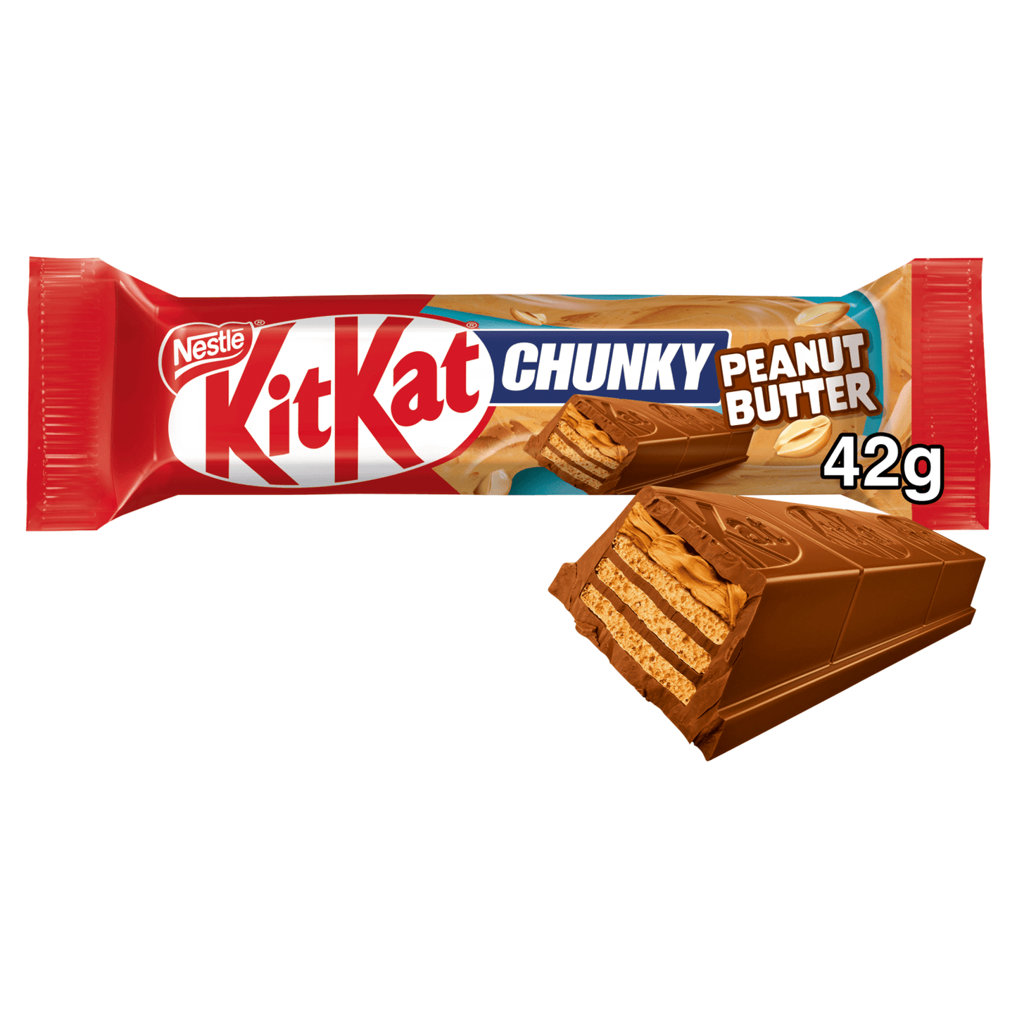 KitKat Chunky Peanut Butter Chocolate Bar 42g - UK Food & Drink - 3800020415009