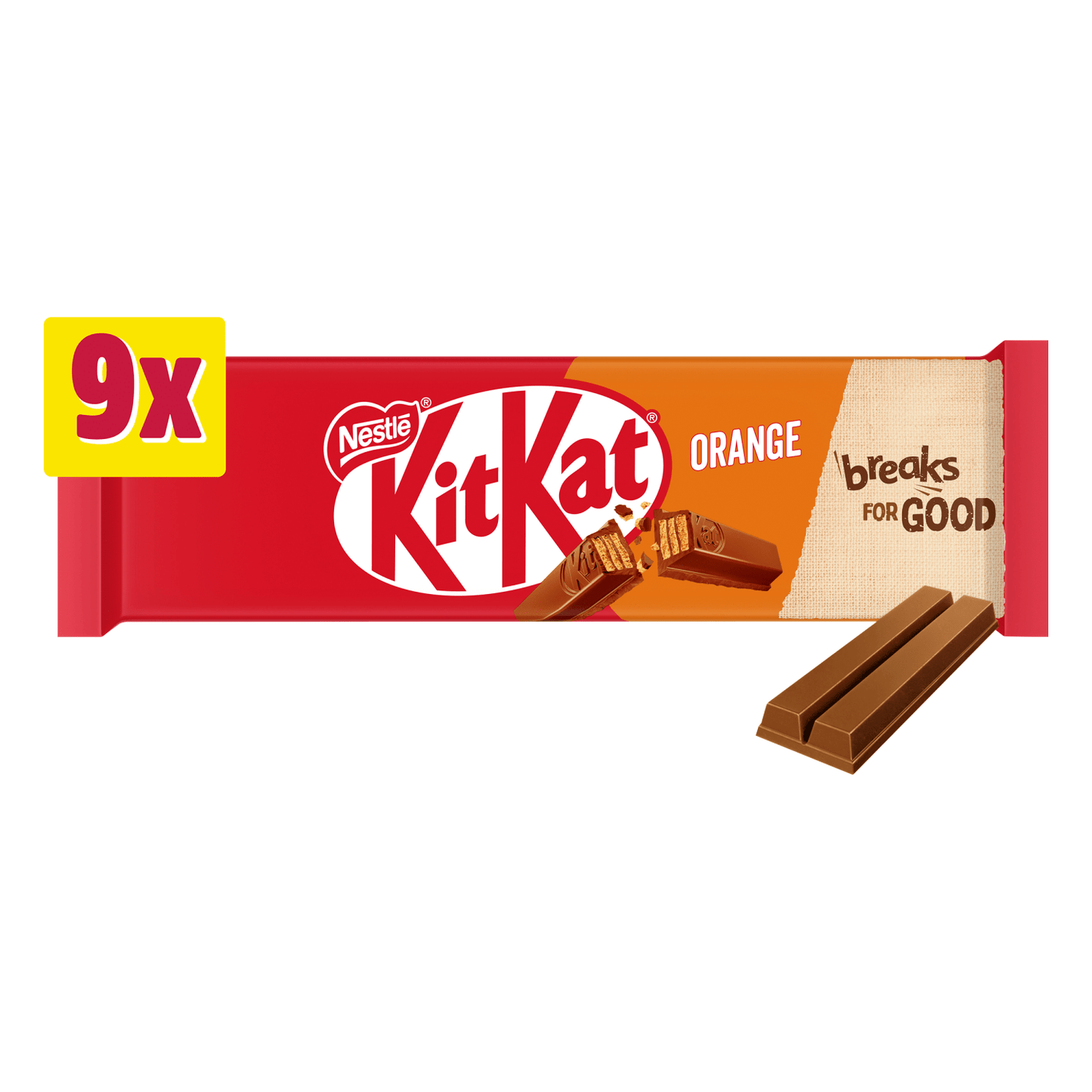 KitKat Finger Orange Chocolate Biscuit Bar 9 x 20.7g (186.3g) - UK Food & Drink - 7613036099325