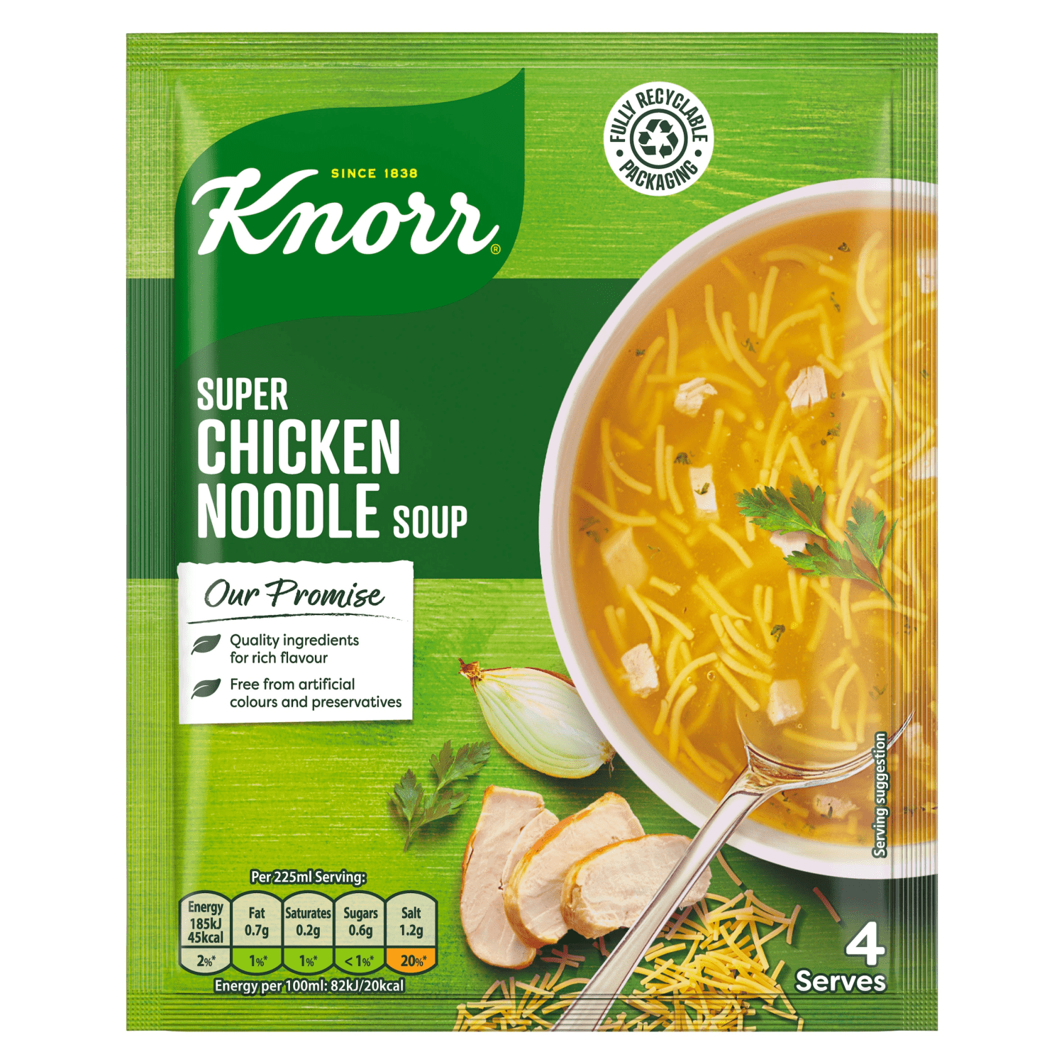 Knorr Soup Mix Super Chicken Noodle 51 g 4 servings - UK Food & Drink - 8712566247905