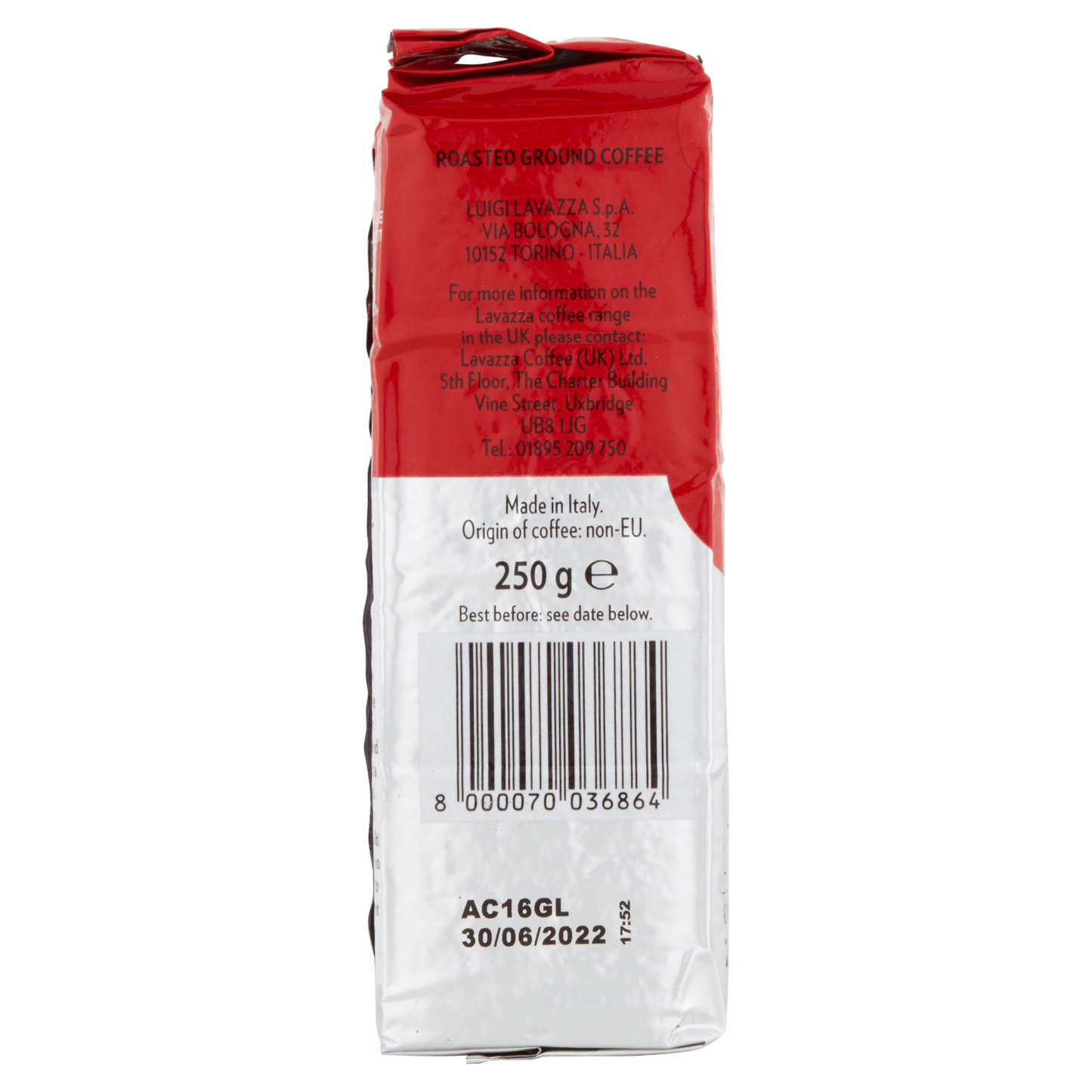 Lavazza Qualità Rossa Ground Coffee 250g - UK Food & Drink - 8000070036864