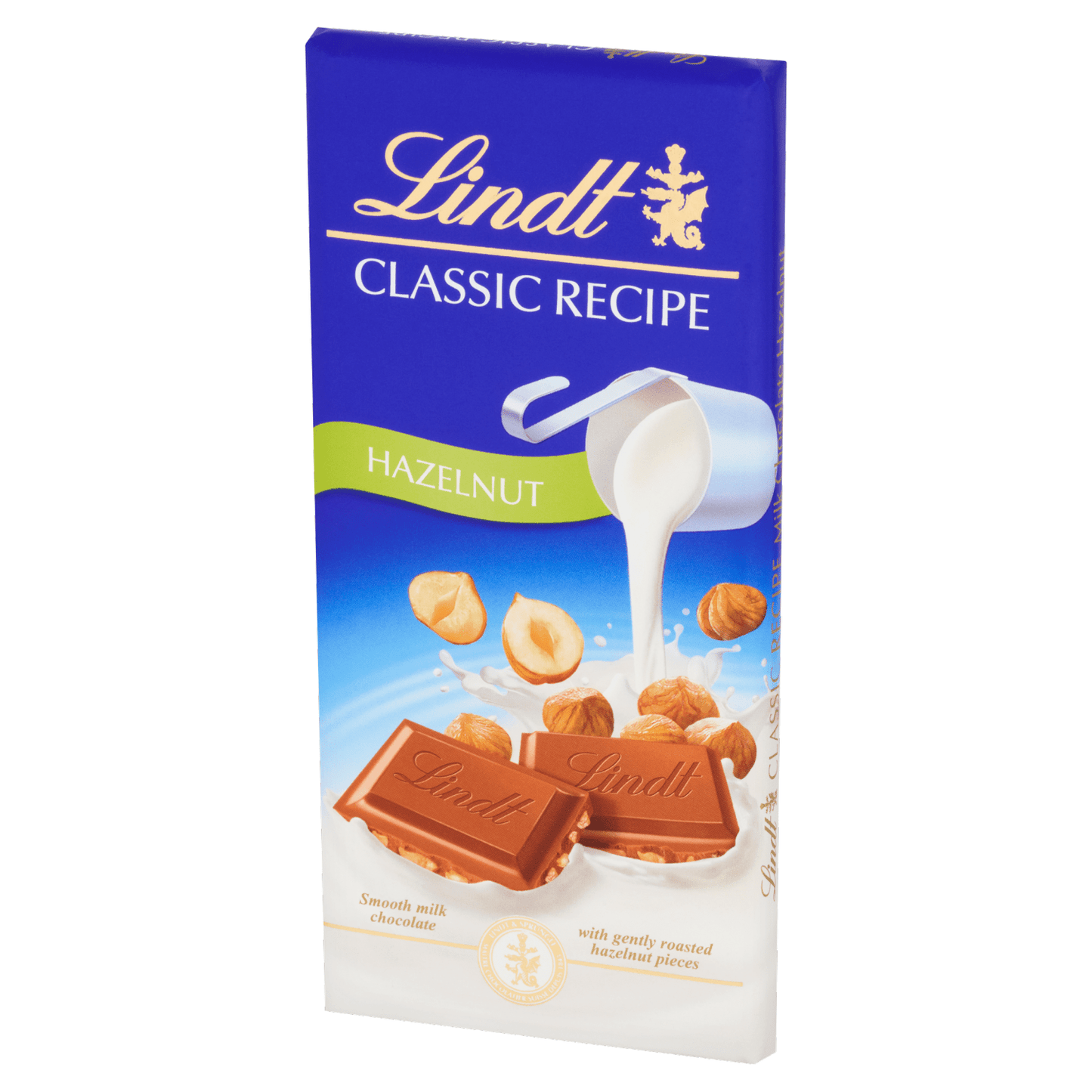 Lindt Classic Recipe Milk Hazelnut Chocolate Bar 100g - UK Food & Drink - 3046920021890