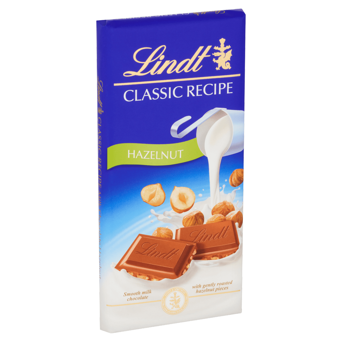 Lindt Classic Recipe Milk Hazelnut Chocolate Bar 100g - UK Food & Drink - 3046920021890