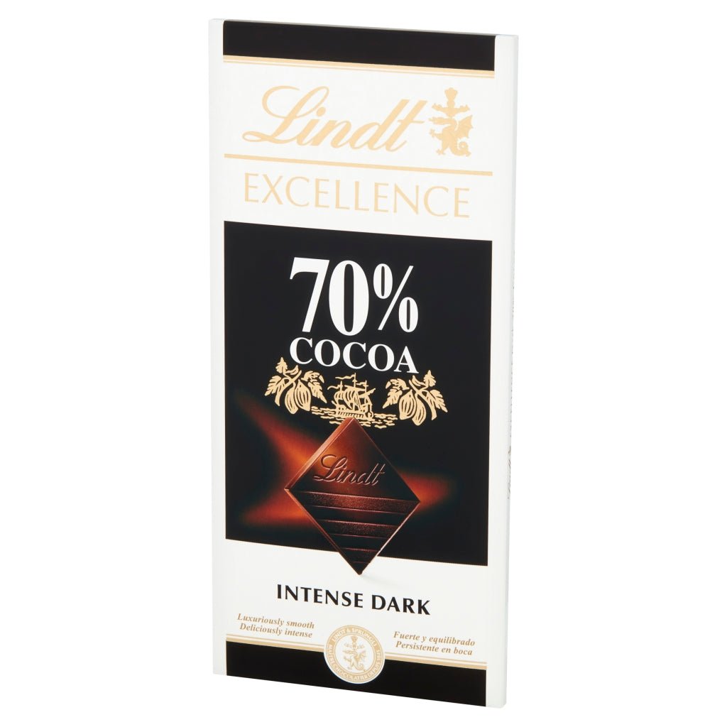 Lindt Excellence Dark 70% Cocoa Chocolate Bar 100g - UK Food & Drink - 3046920028004