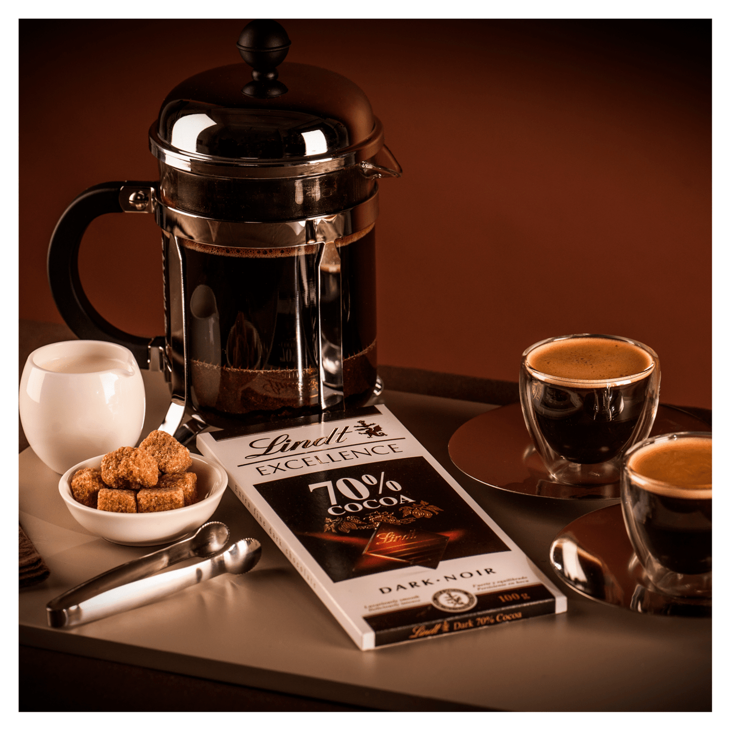 Lindt Excellence Dark 70% Cocoa Chocolate Bar 100g - UK Food & Drink - 3046920028004