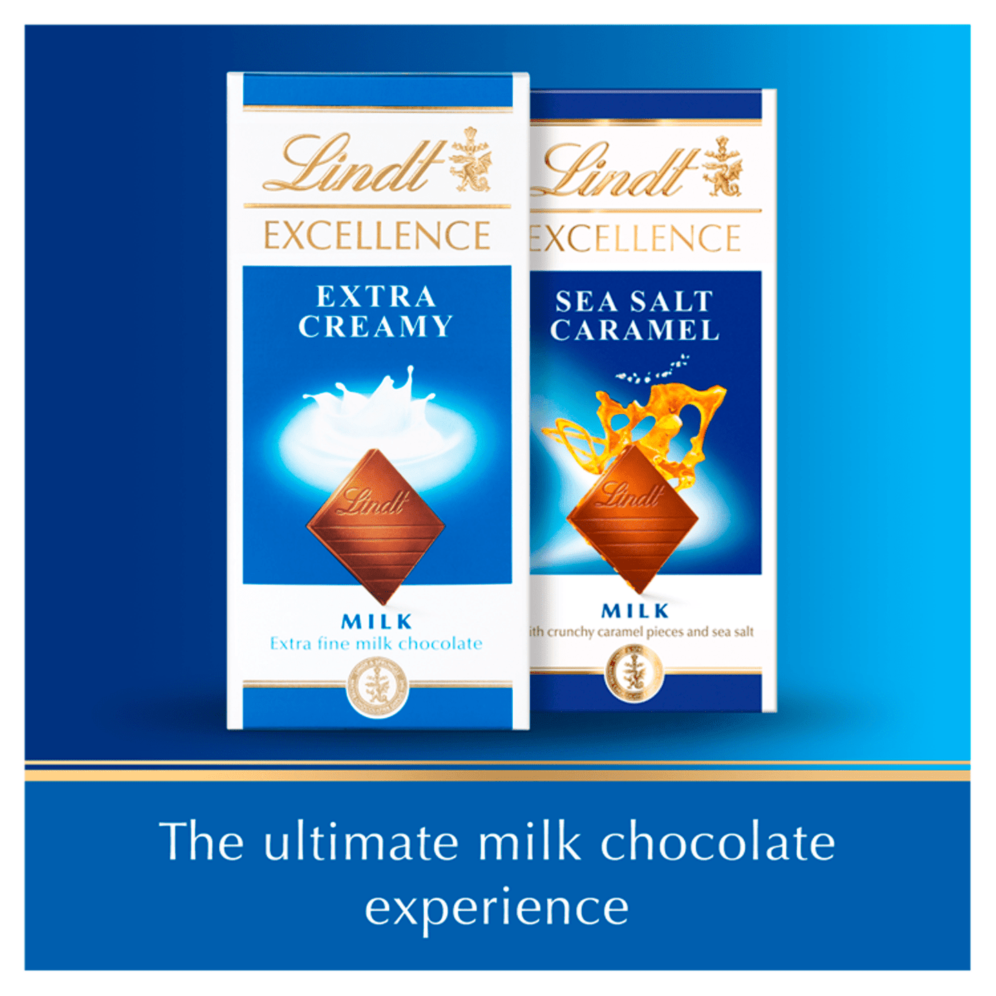 Lindt Excellence Milk Extra Creamy Chocolate Bar 100g - UK Food & Drink - 3046920011013