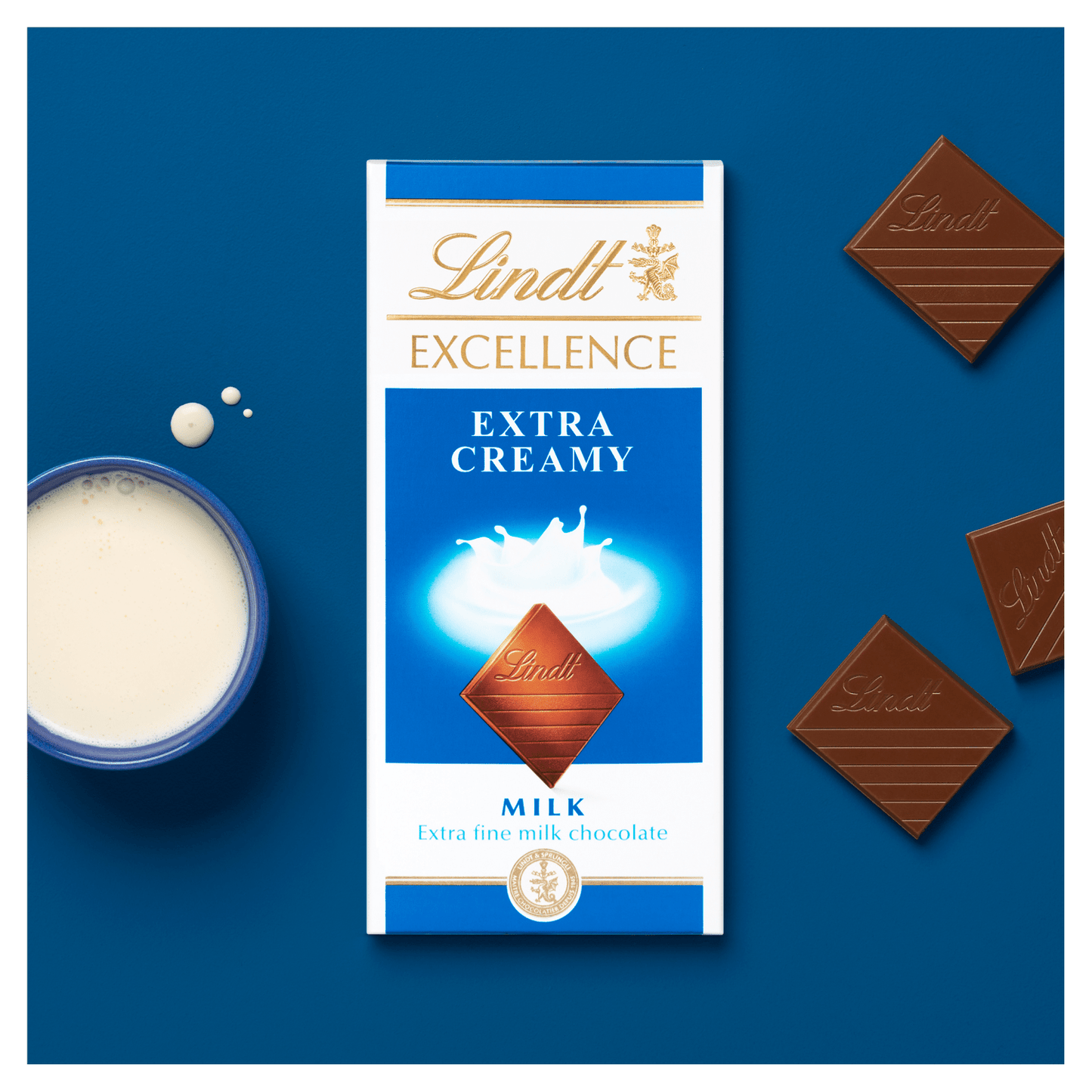 Lindt Excellence Milk Extra Creamy Chocolate Bar 100g - UK Food & Drink - 3046920011013