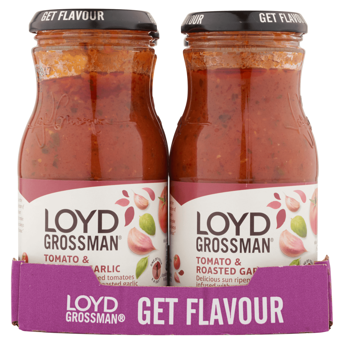 Loyd Grossman Tomato & Roasted Garlic Pasta Sauce 350g - UK Food & Drink - 5000354155024