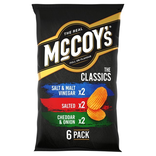McCoy's Classic Variety Multipack Crisps 6 Pack - UK Food & Drink - 5000237129999