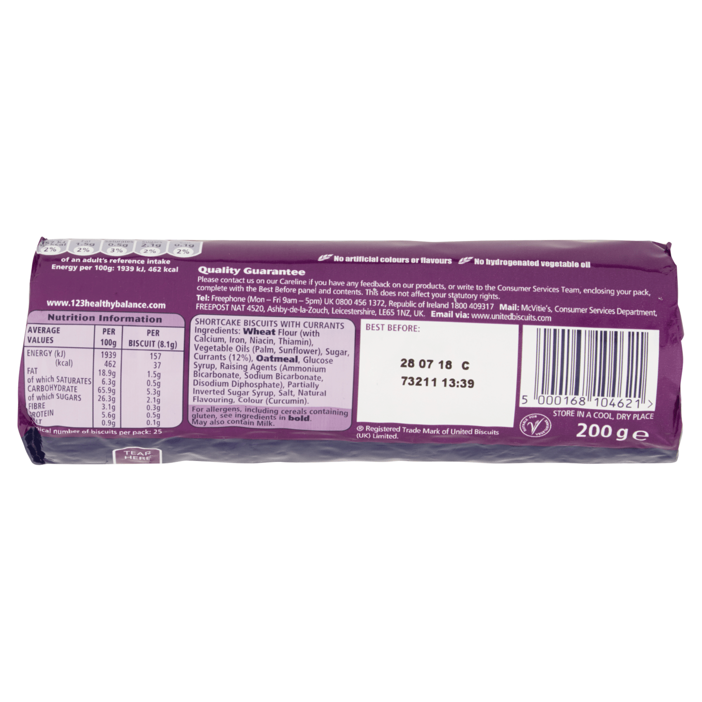 McVitie's Fruit Shortcake Biscuits 200g - UK Food & Drink - 5000168104621