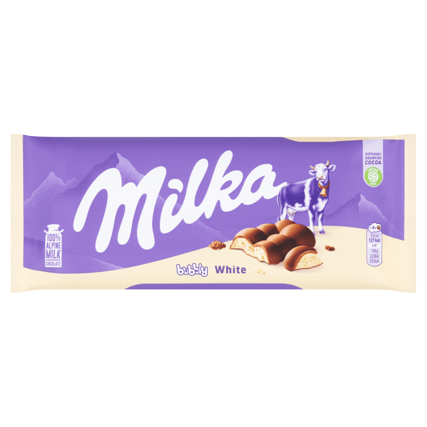 Milka Bubbly White Chocolate Bar 95g - UK Food & Drink - 7622210369543
