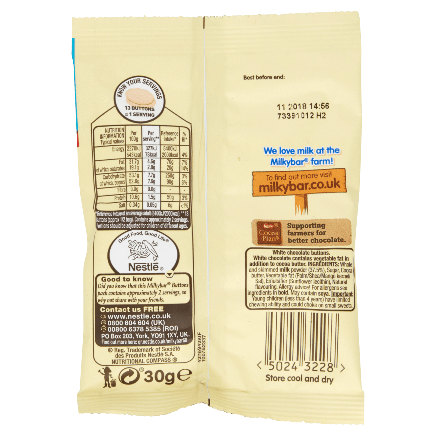 Milkybar Buttons 30g - UK Food & Drink - 50243228