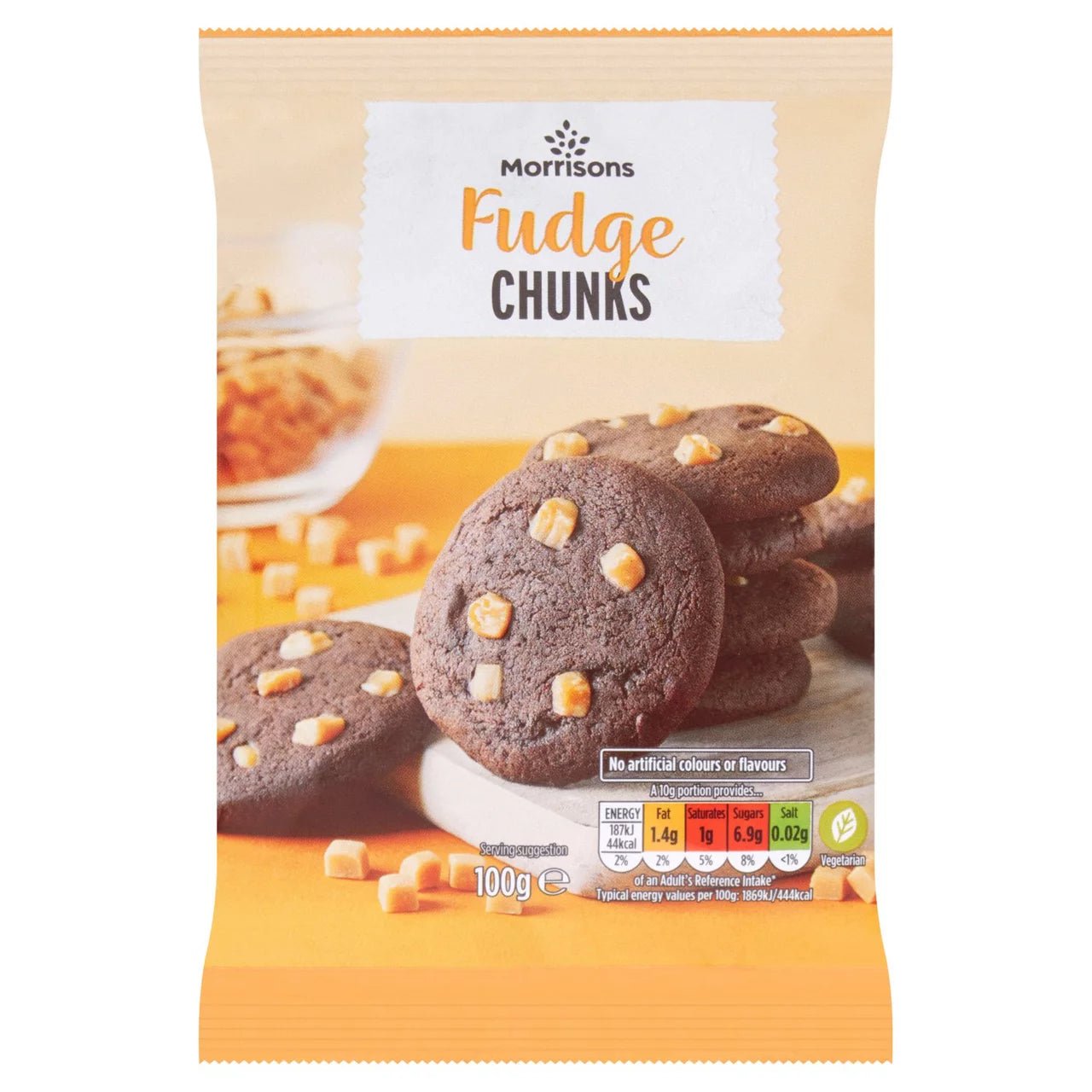 Morrisons Fudge Chunks 100g - UK Food & Drink - 5010251908531