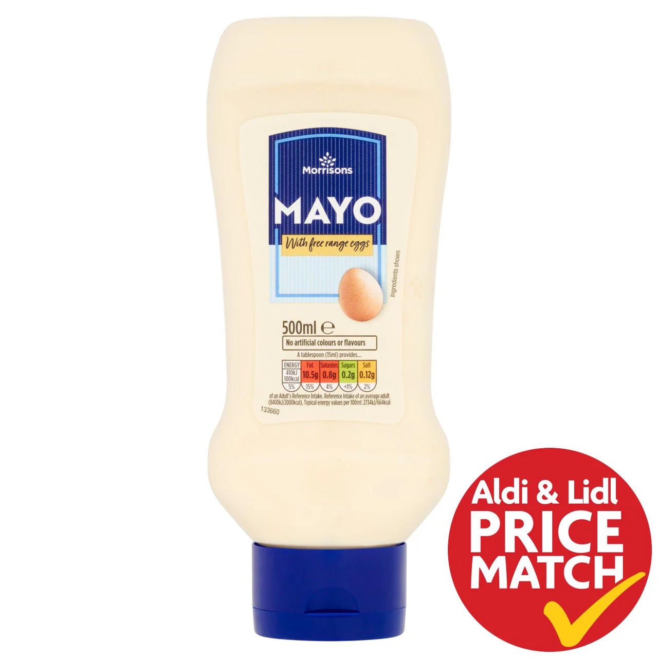 Morrisons Mayonnaise Squeezy 500ml - UK Food & Drink - 5010525250007