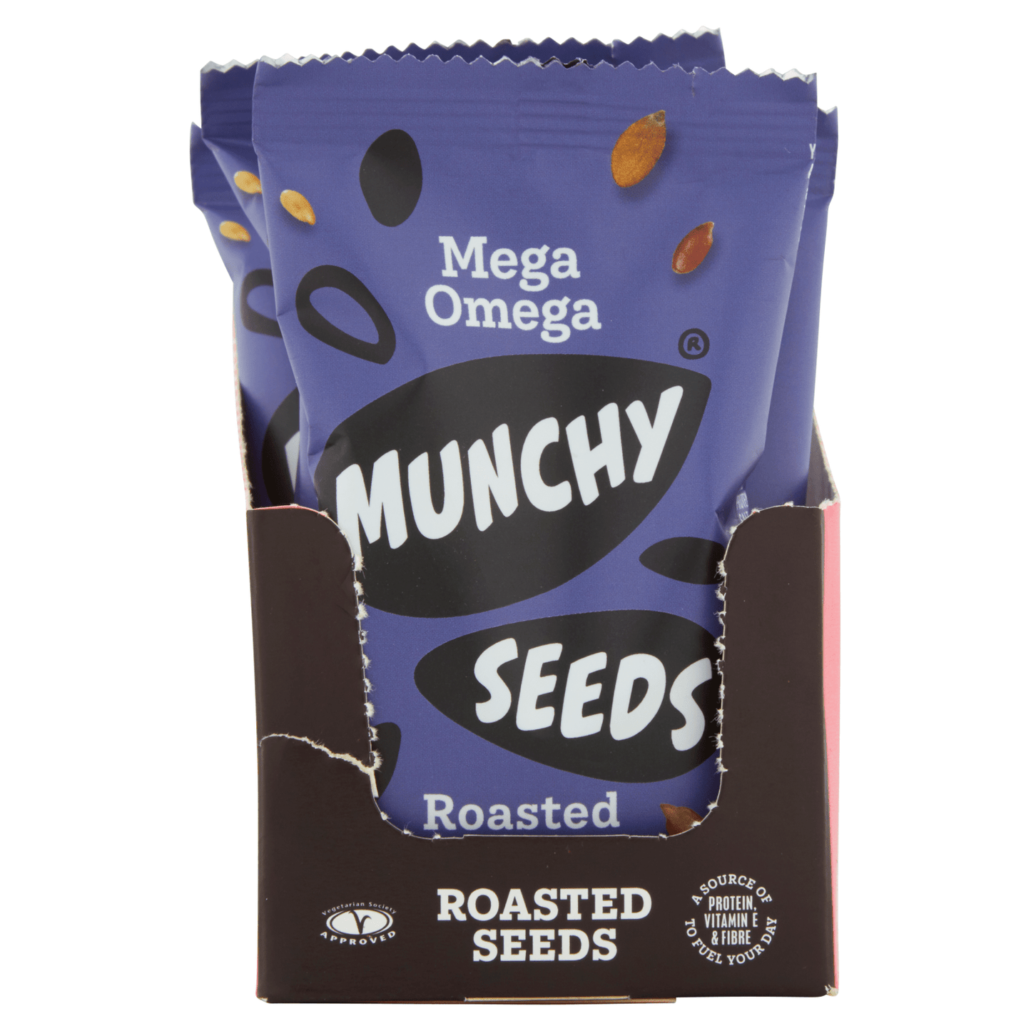 Munchy Seeds Mega Omega Roasted Tamari Seven Seed Mix 25g - UK Food & Drink - 5060013260087