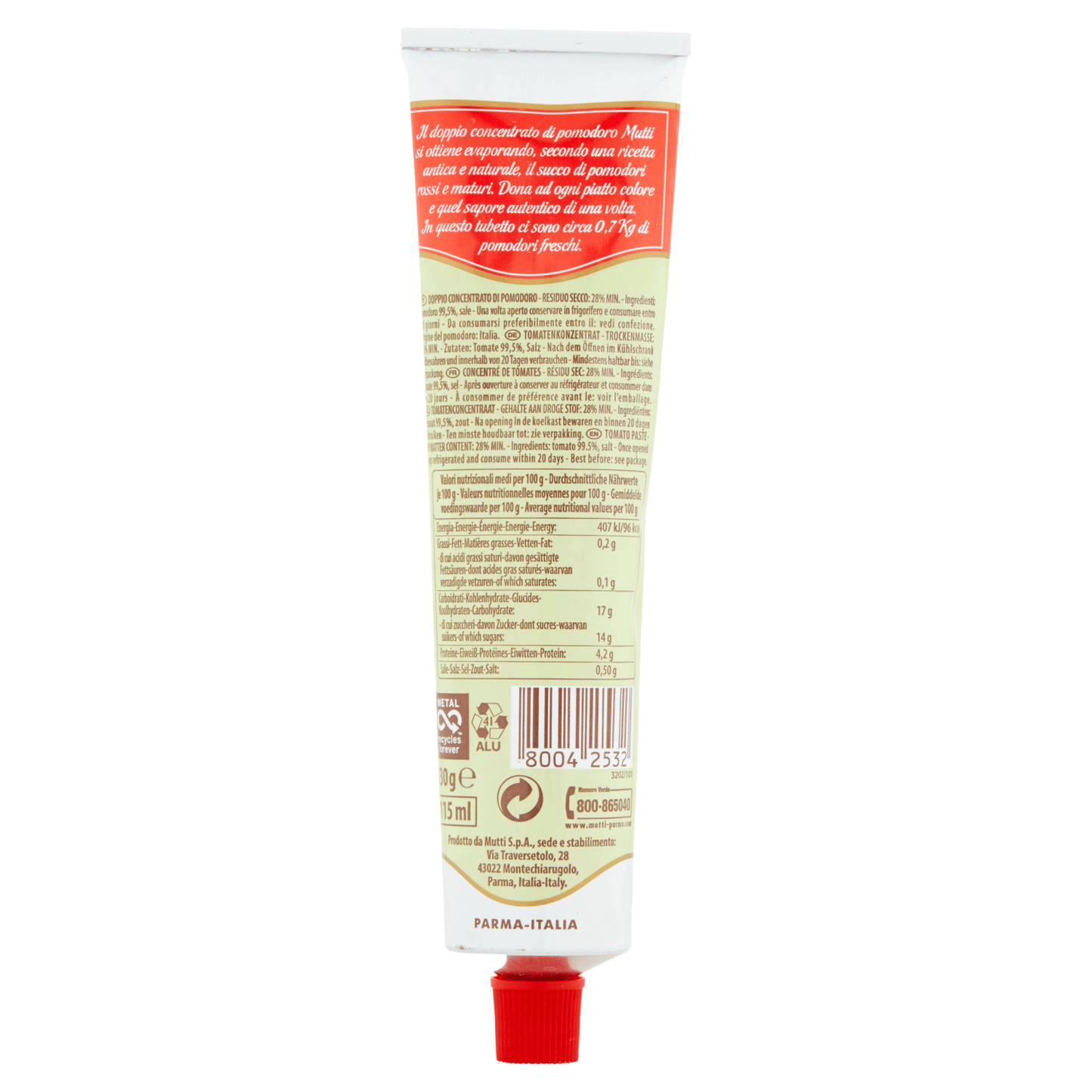 Mutti Tomato Puree Paste 130g - UK Food & Drink - 80042532