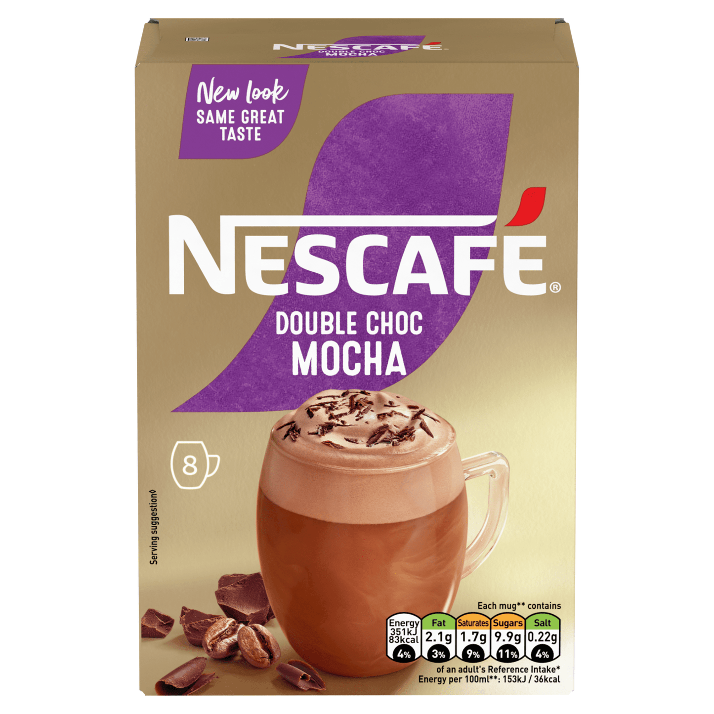 Nescafe Double Choc Mocha 8 x 20.9g (167.2g) - UK Food & Drink - 8445290161147