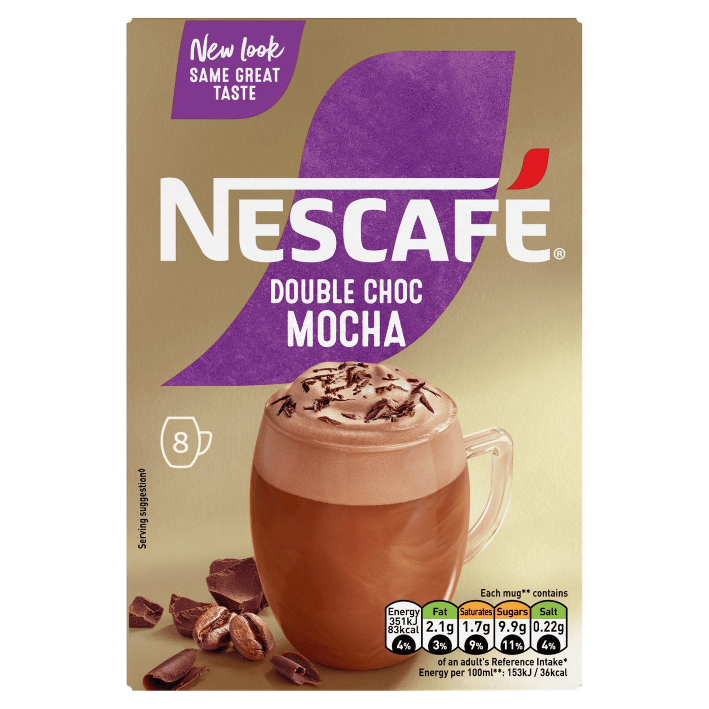 Nescafe Double Choc Mocha 8 x 20.9g (167.2g) - UK Food & Drink - 8445290161147
