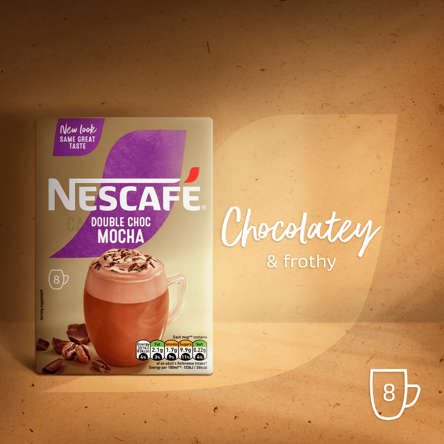 Nescafe Double Choc Mocha 8 x 20.9g (167.2g) - UK Food & Drink - 8445290161147