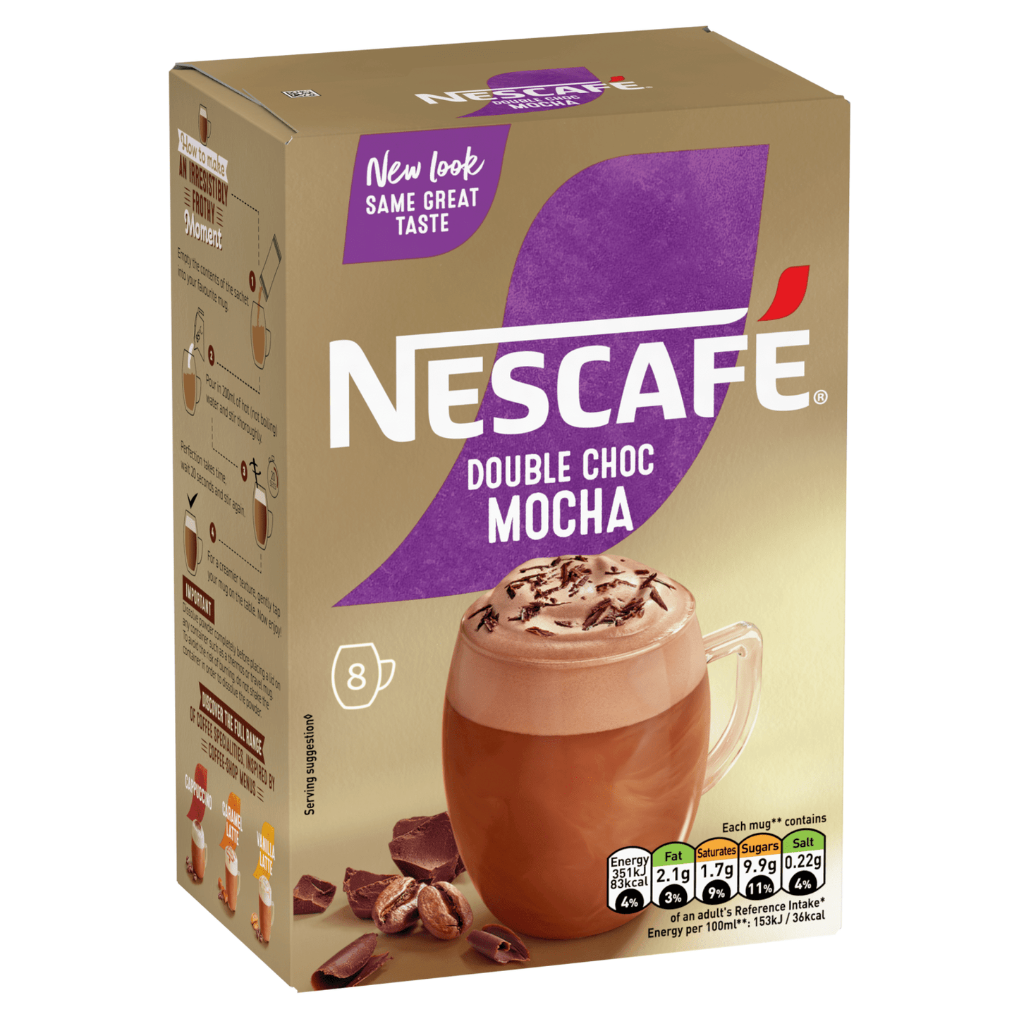 Nescafe Double Choc Mocha 8 x 20.9g (167.2g) - UK Food & Drink - 8445290161147