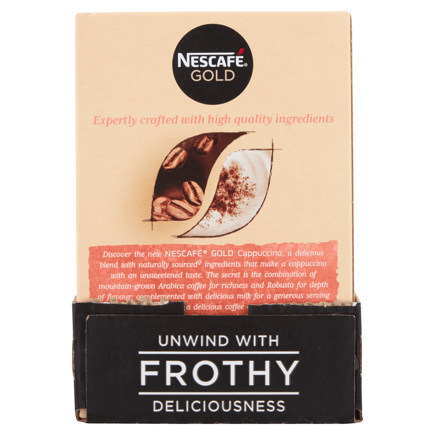 Nescafe Gold Cappuccino Unsweetened Taste Instant Coffee 8 x 14.2g (113.6g) - UK Food & Drink - 7613036002455