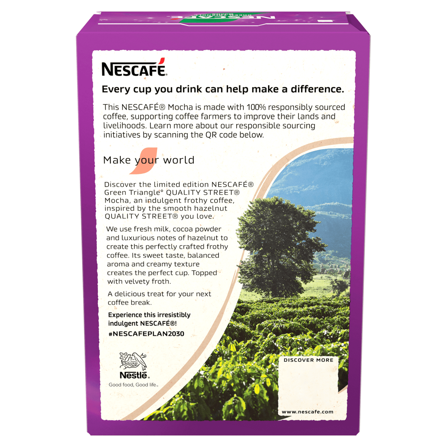 Nescafé Quality Street Green Triangle Hazelnut Flavour Mocha 7 x 19g (133g) - UK Food & Drink - 8445291157736