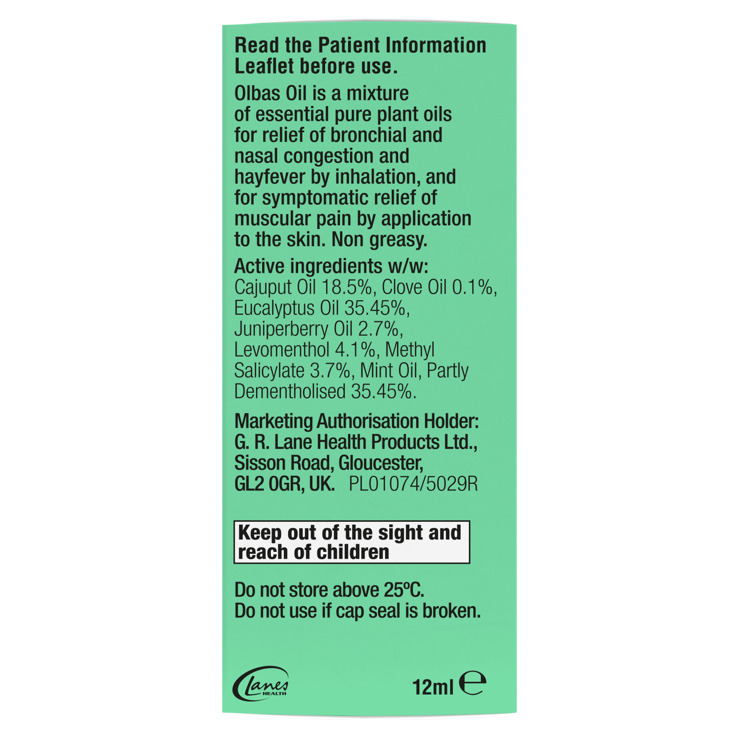 Olbas Oil Inhalant Decongestant 12ml - UK Food & Drink - 5000477671180