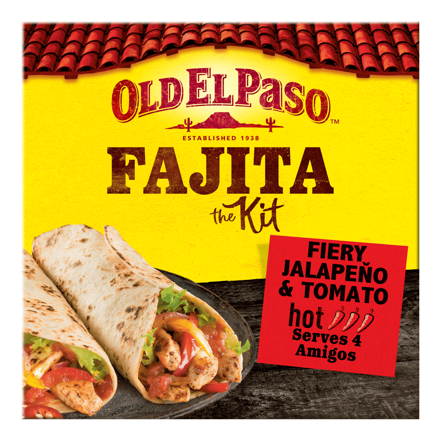 Old El Paso Fiery Jalapeño and Tomato Fajita Kit 500g - UK Food & Drink - 8410076472359