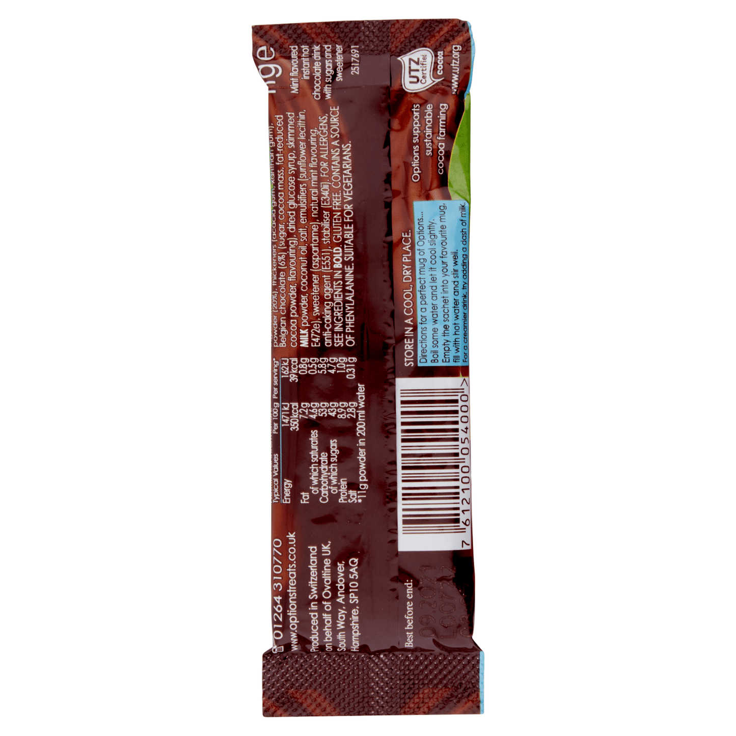 Options Belgian Choc Mint 11g - UK Food & Drink - 7612100054000