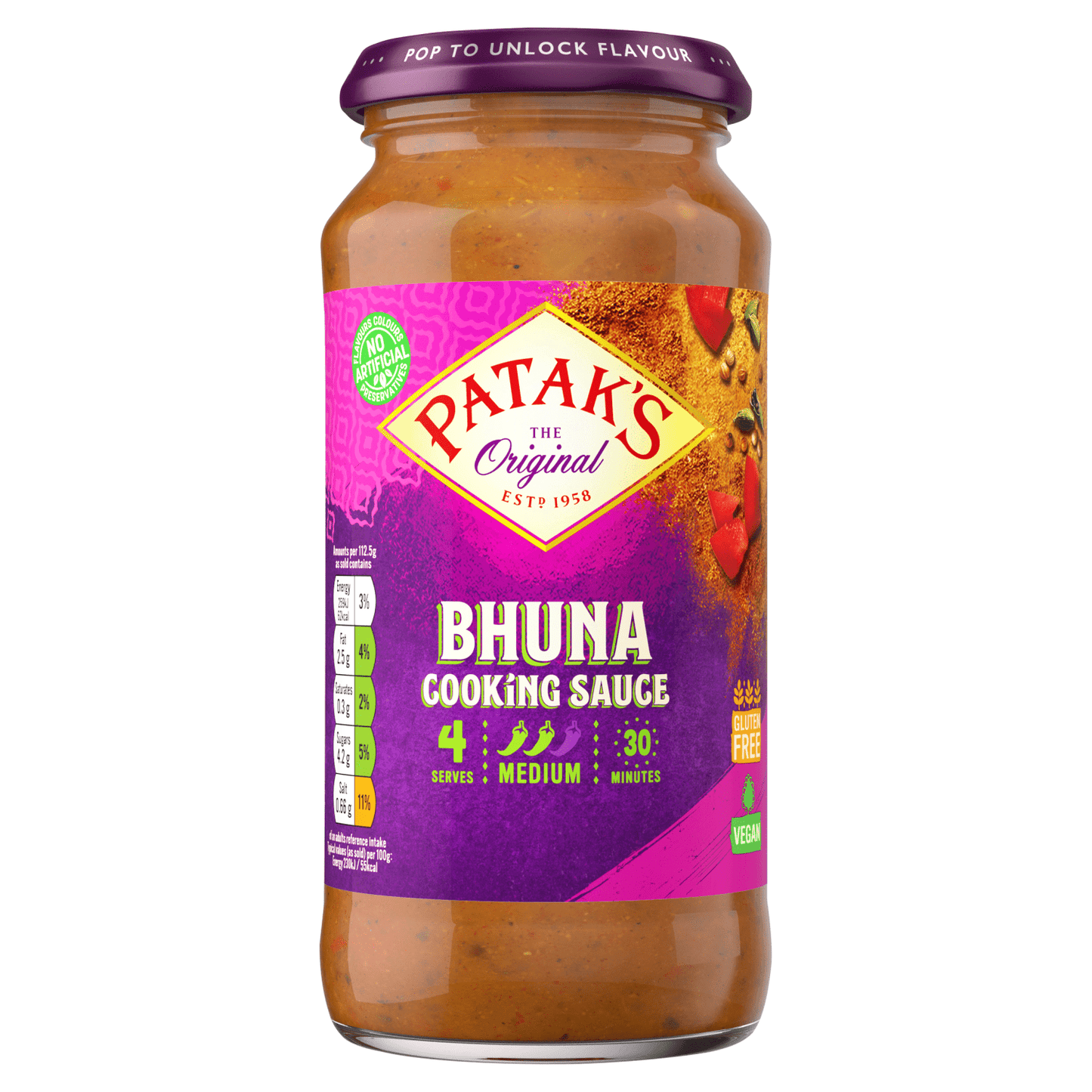 Patak's The Original Bhuna Cooking Sauce 450g - UK Food & Drink - 5011308505130