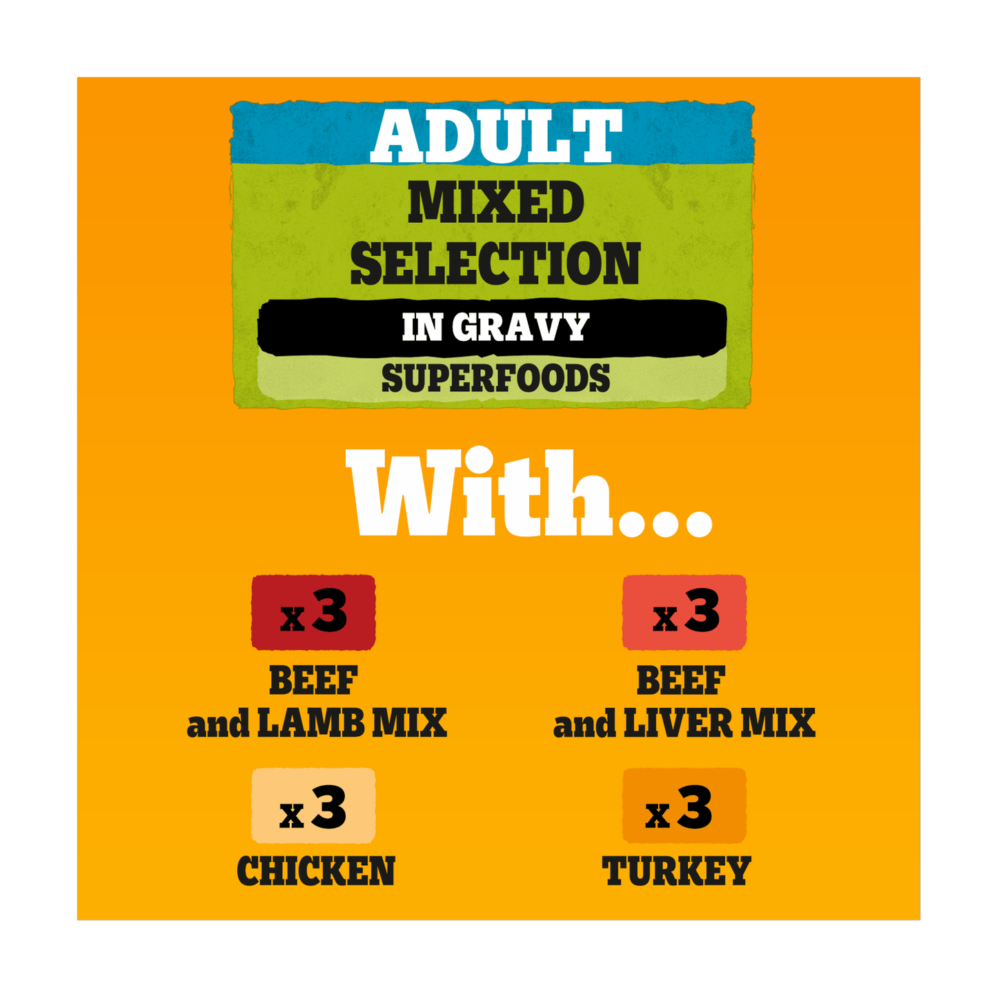 Pedigree Adult Wet Dog Food Pouches Mixed in Gravy 12 x 100g - UK Food & Drink - 3065890123878