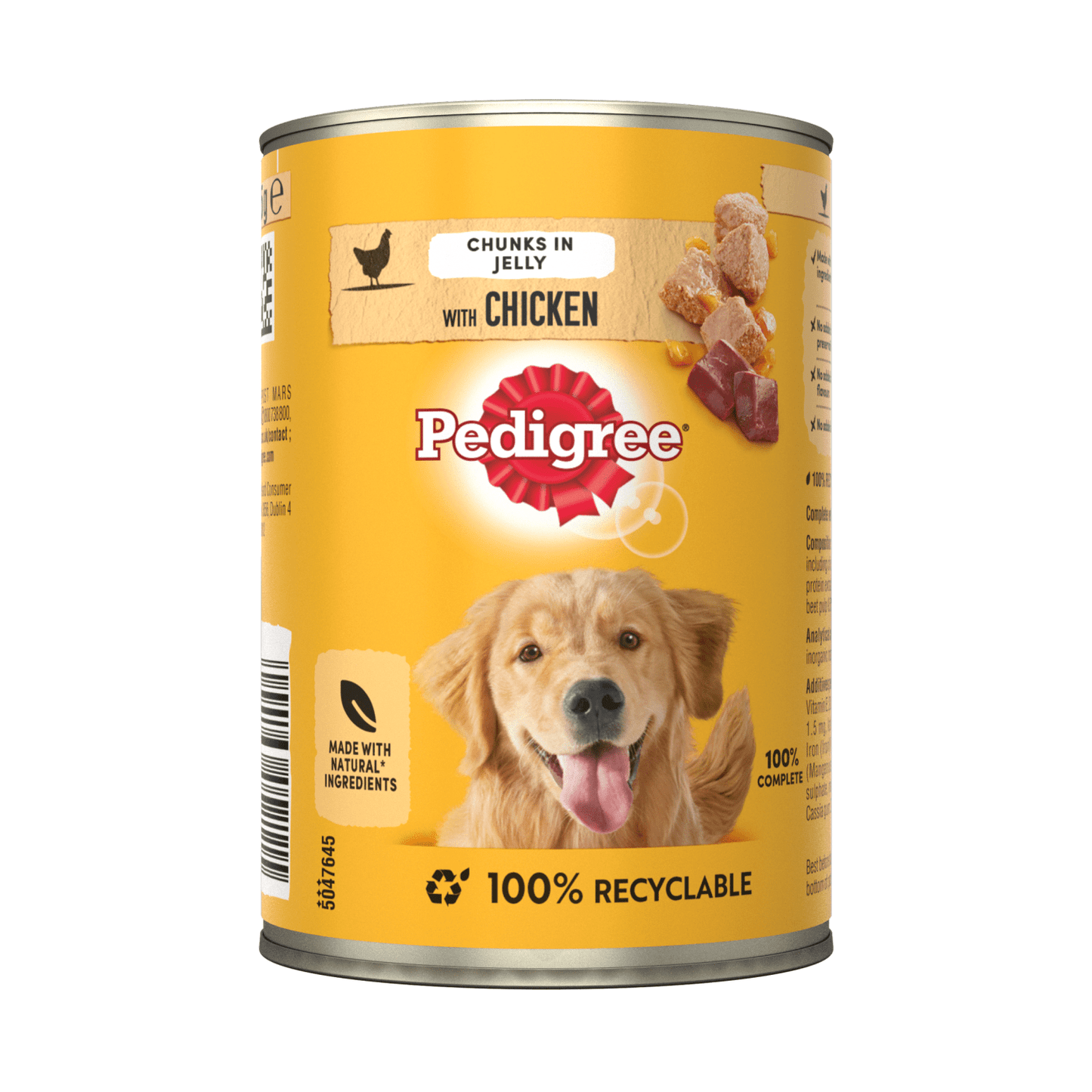 Pedigree Adult Wet Dog Food Tin Chicken in Jelly 385g - UK Food & Drink - 5000166052115