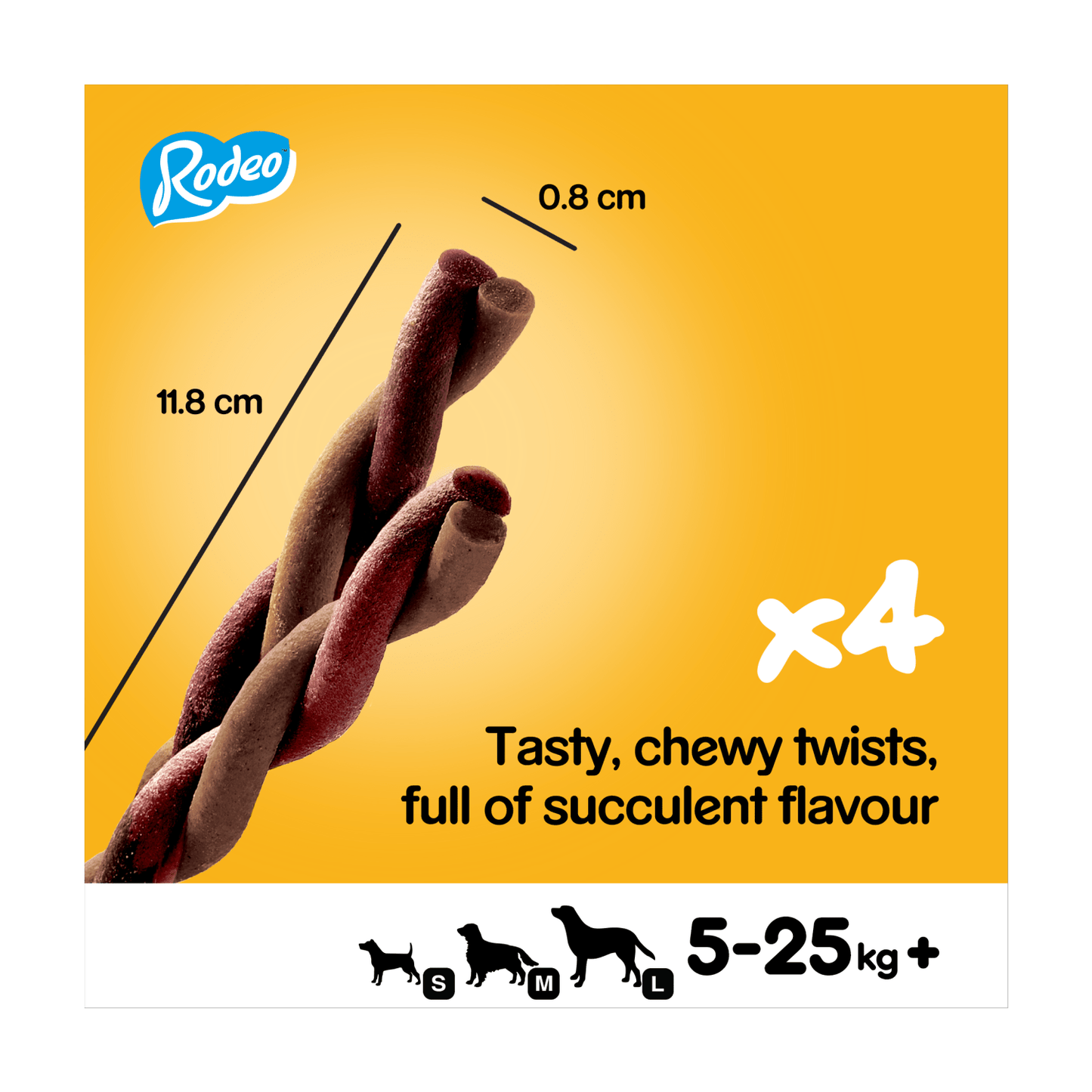 Pedigree Rodeo Adult Dog Treats Beef 4 Sticks 70g - UK Food & Drink - 5010394998185