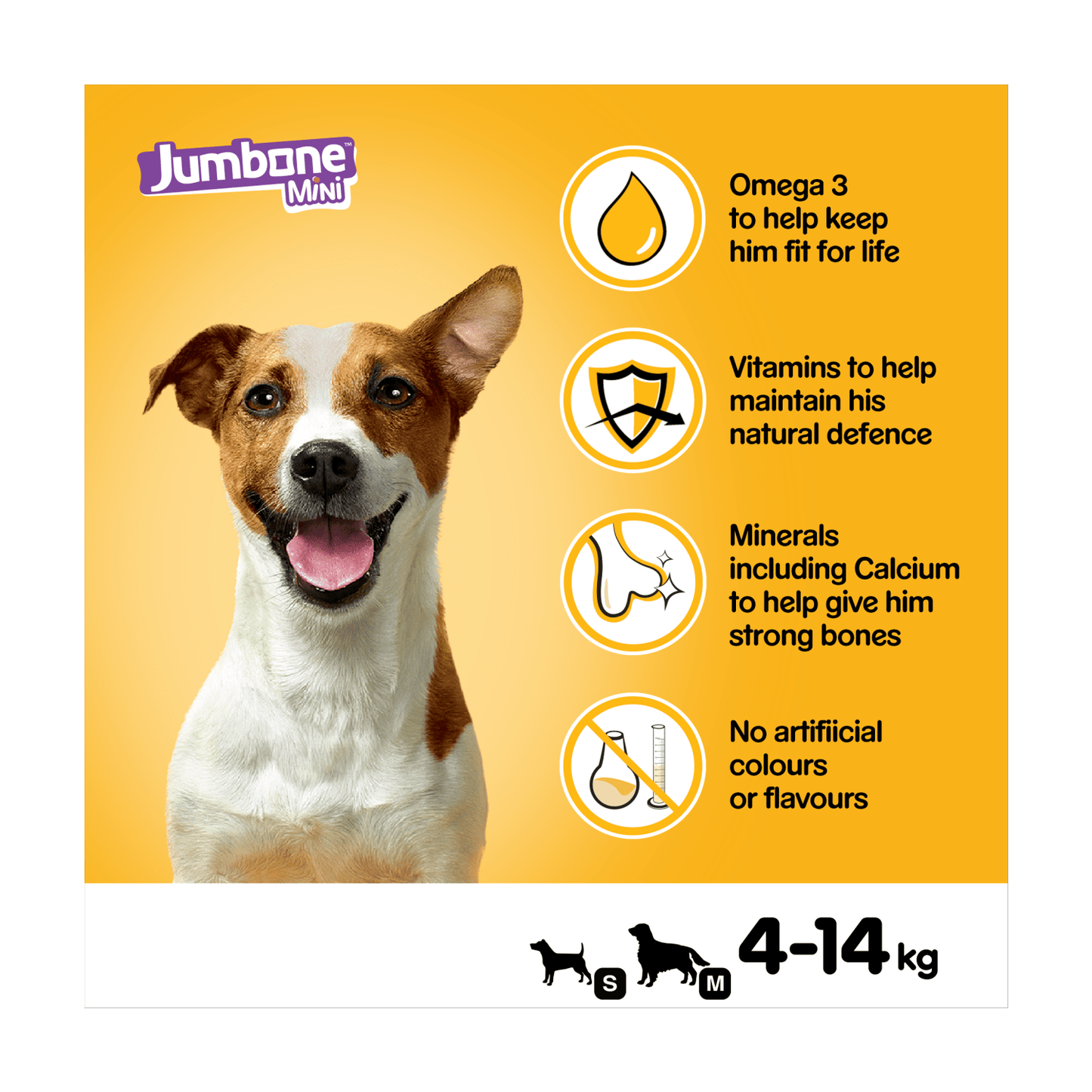 PEDIGREE® JUMBONE™ Mini Adult Small Dog Treats Beef & Poultry 4 Chews 160g - UK Food & Drink - 5998749139547