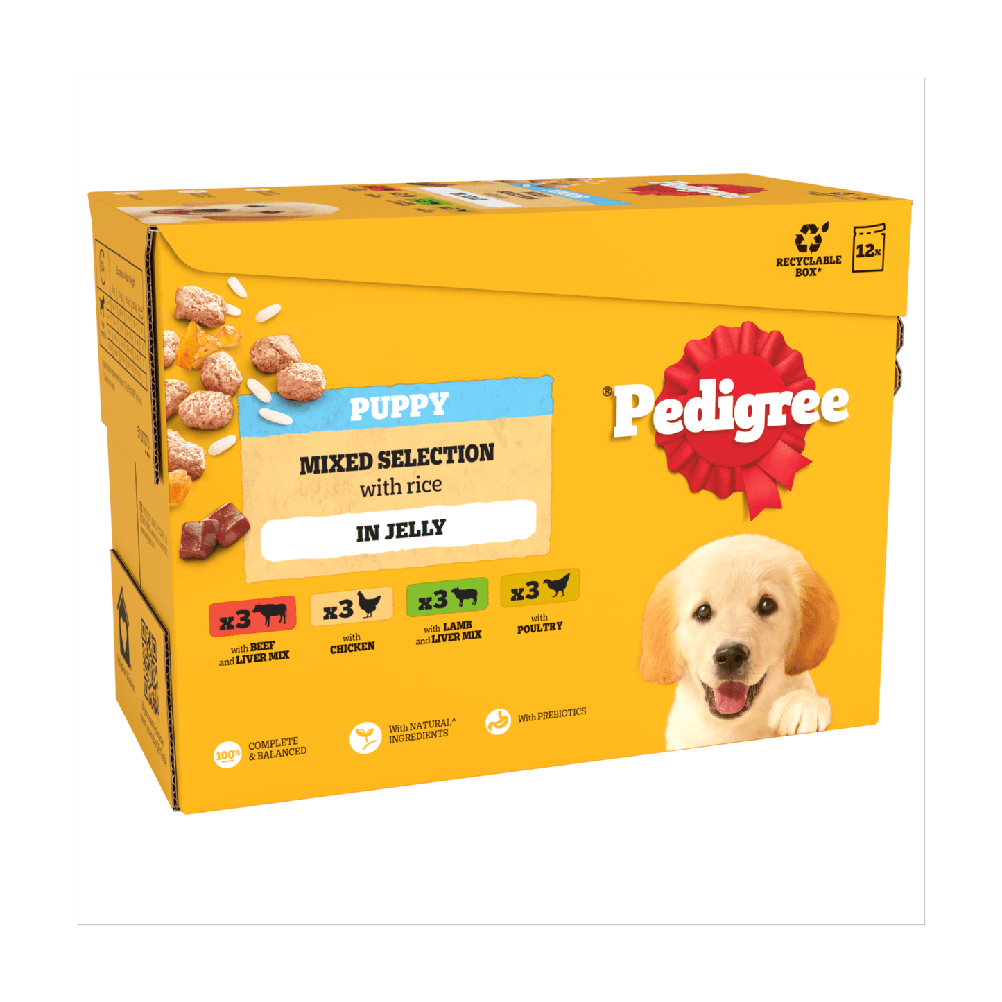 PEDIGREE® Junior Puppy Wet Dog Food Mixed Selection In Jelly 12x100g Pouch - UK Food & Drink - 3065890123915
