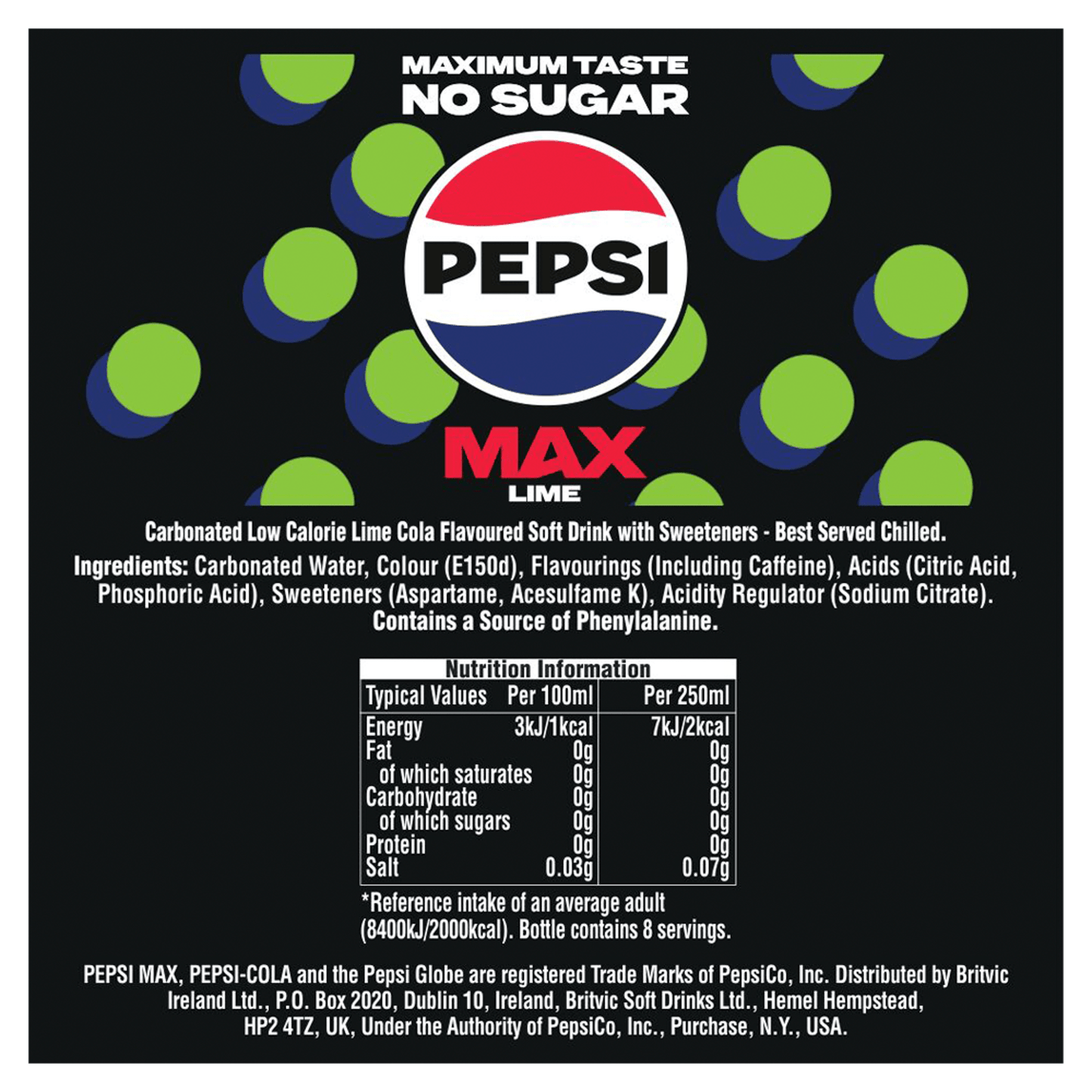 Pepsi Max Lime 500ml - UK Food & Drink - 4062139015924