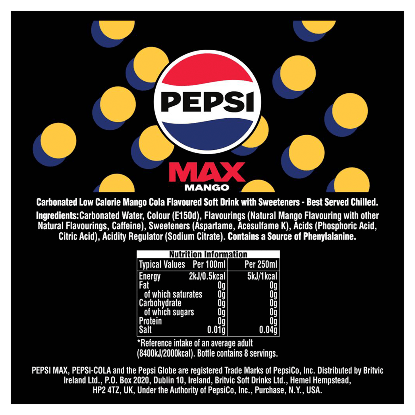 Pepsi Max Mango 500ml - UK Food & Drink - 4062139015894
