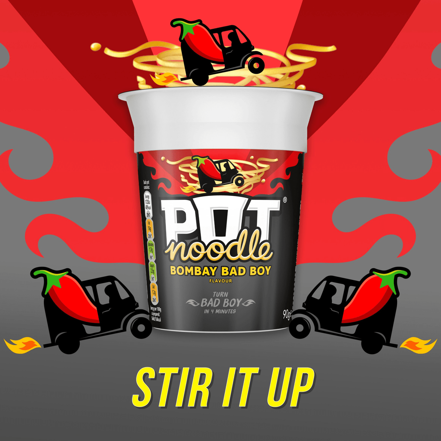 Pot Noodle Bombay Bad Boy Flavour 90g - UK Food & Drink - 5000118203541