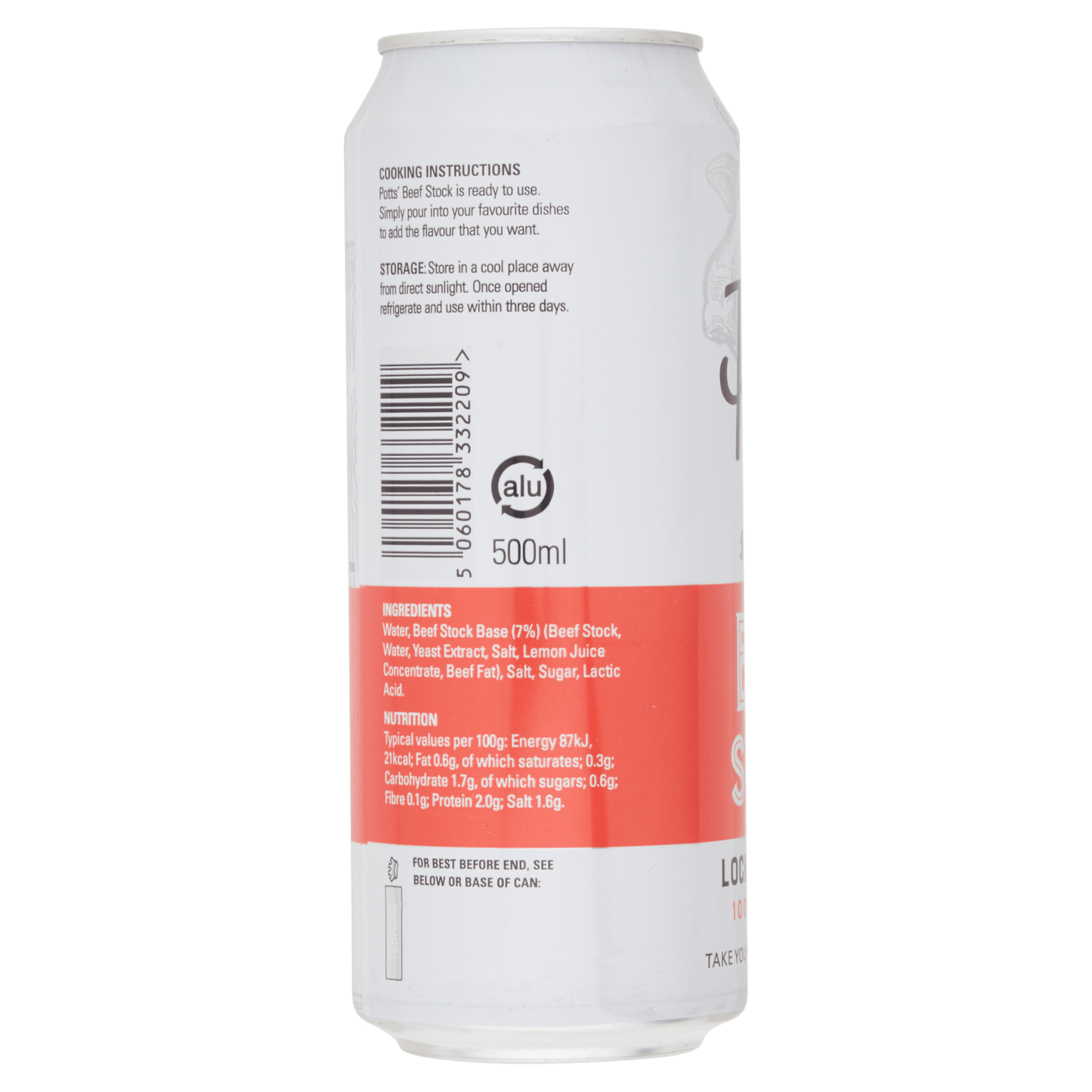 Potts' Beef Stock 500ml - UK Food & Drink - 5060178332209