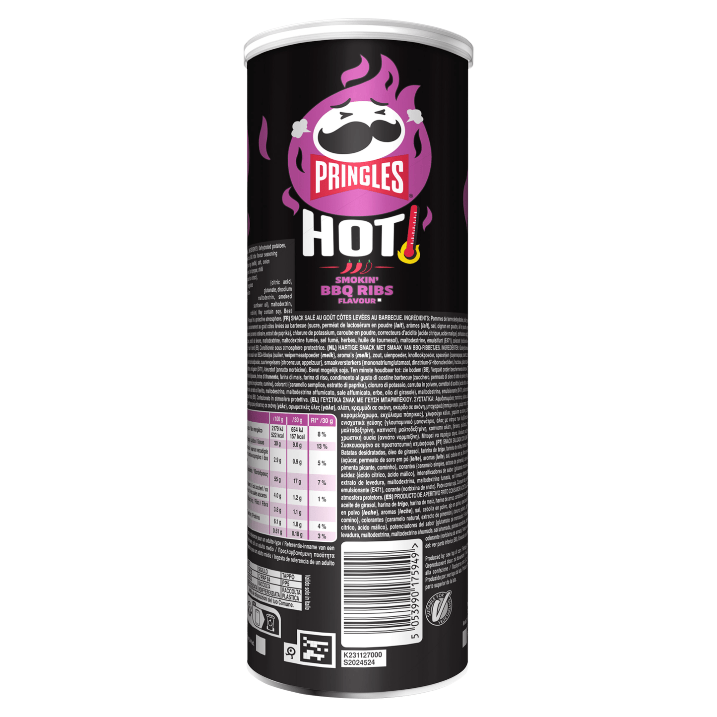 Pringles Hot Smokin BBQ Ribs Flavour 160g - UK Food & Drink - 5053990175949