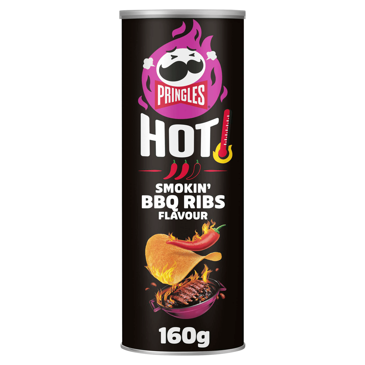 Pringles Hot Smokin BBQ Ribs Flavour 160g - UK Food & Drink - 5053990175949