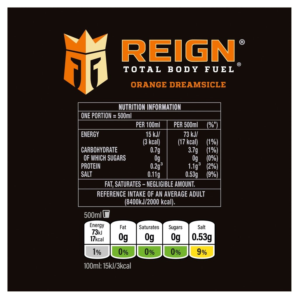 Reign Orange Dreamsicle 500ml - UK Food & Drink - 5060608748464