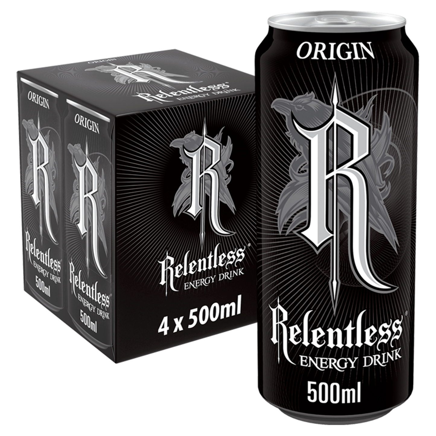 Relentless Origin Energy Drink 4 x 500ml - UK Food & Drink - 5060466510265