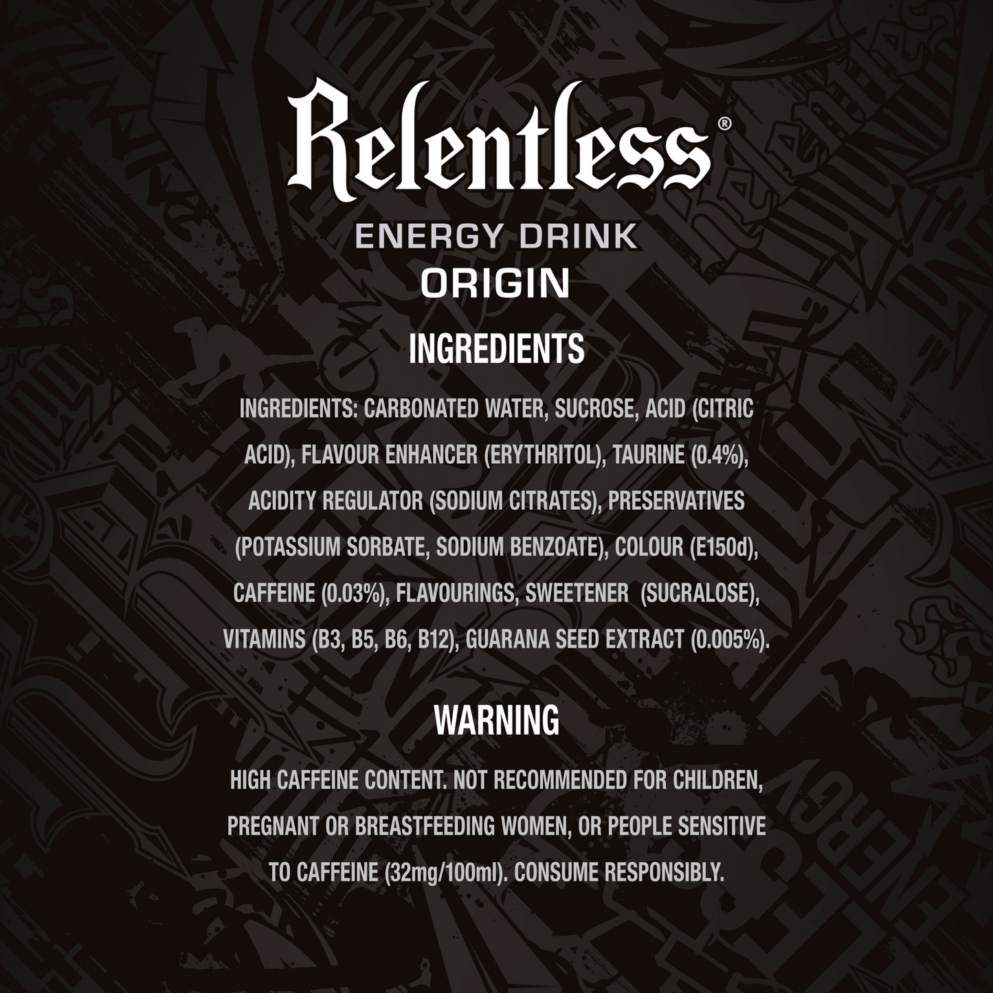 Relentless Origin Energy Drink 4 x 500ml - UK Food & Drink - 5060466510265