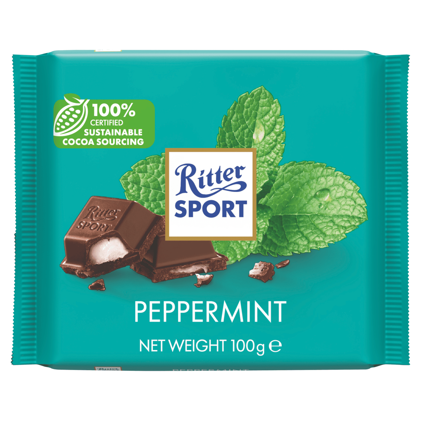 Ritter Sport Peppermint 100g - UK Food & Drink - 4000417028006